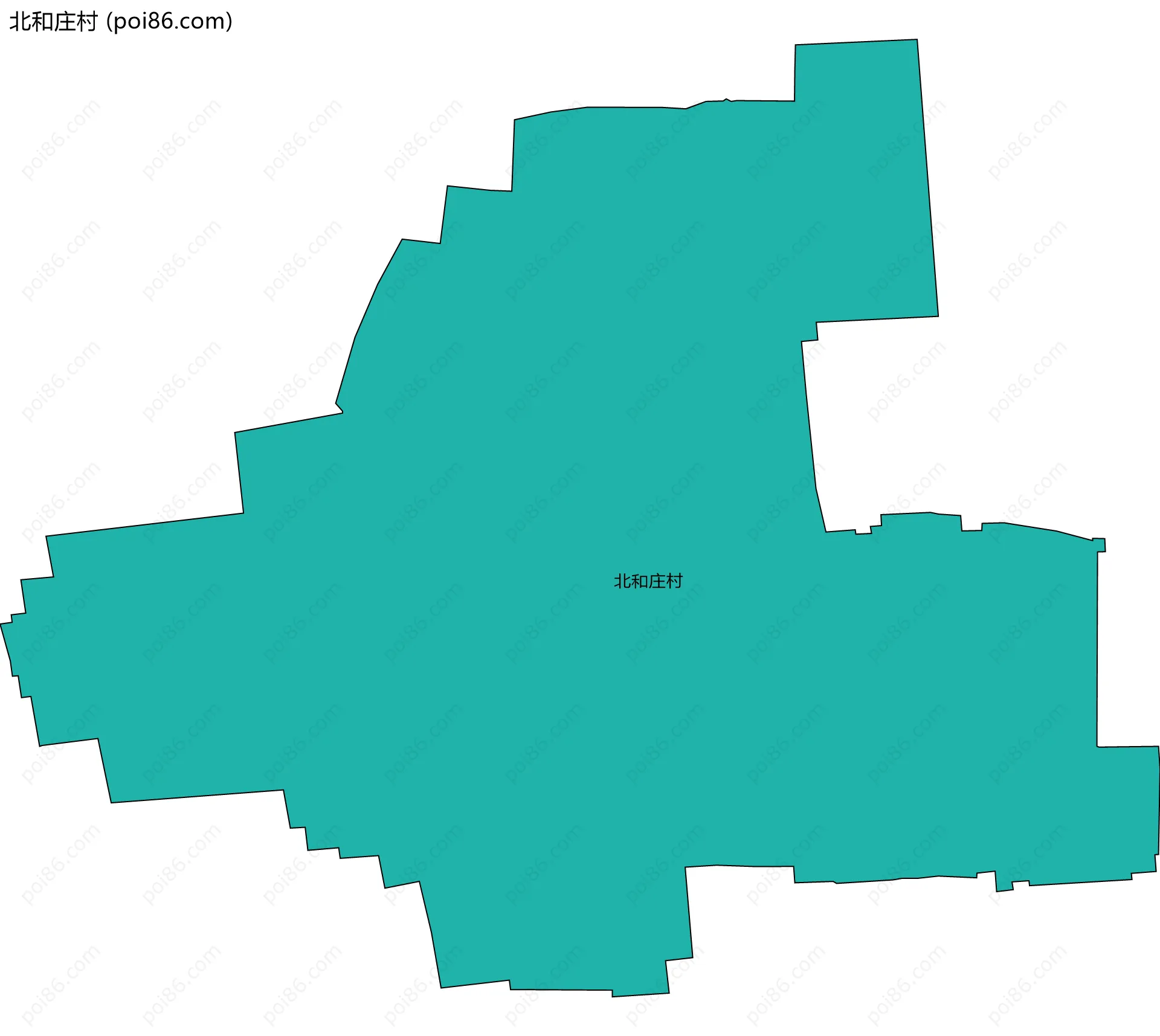 北和庄村边界地图