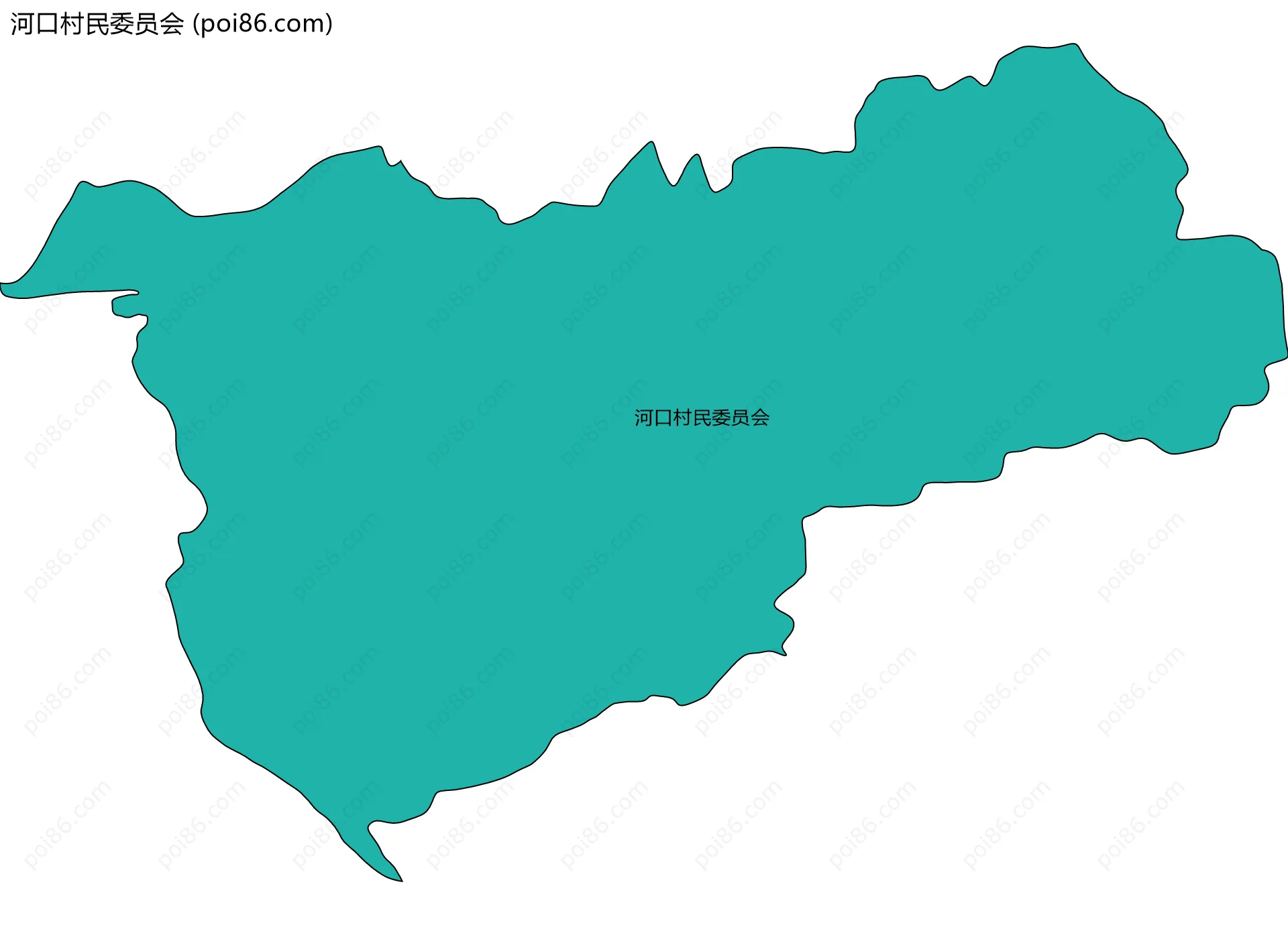 河口村民委员会边界地图