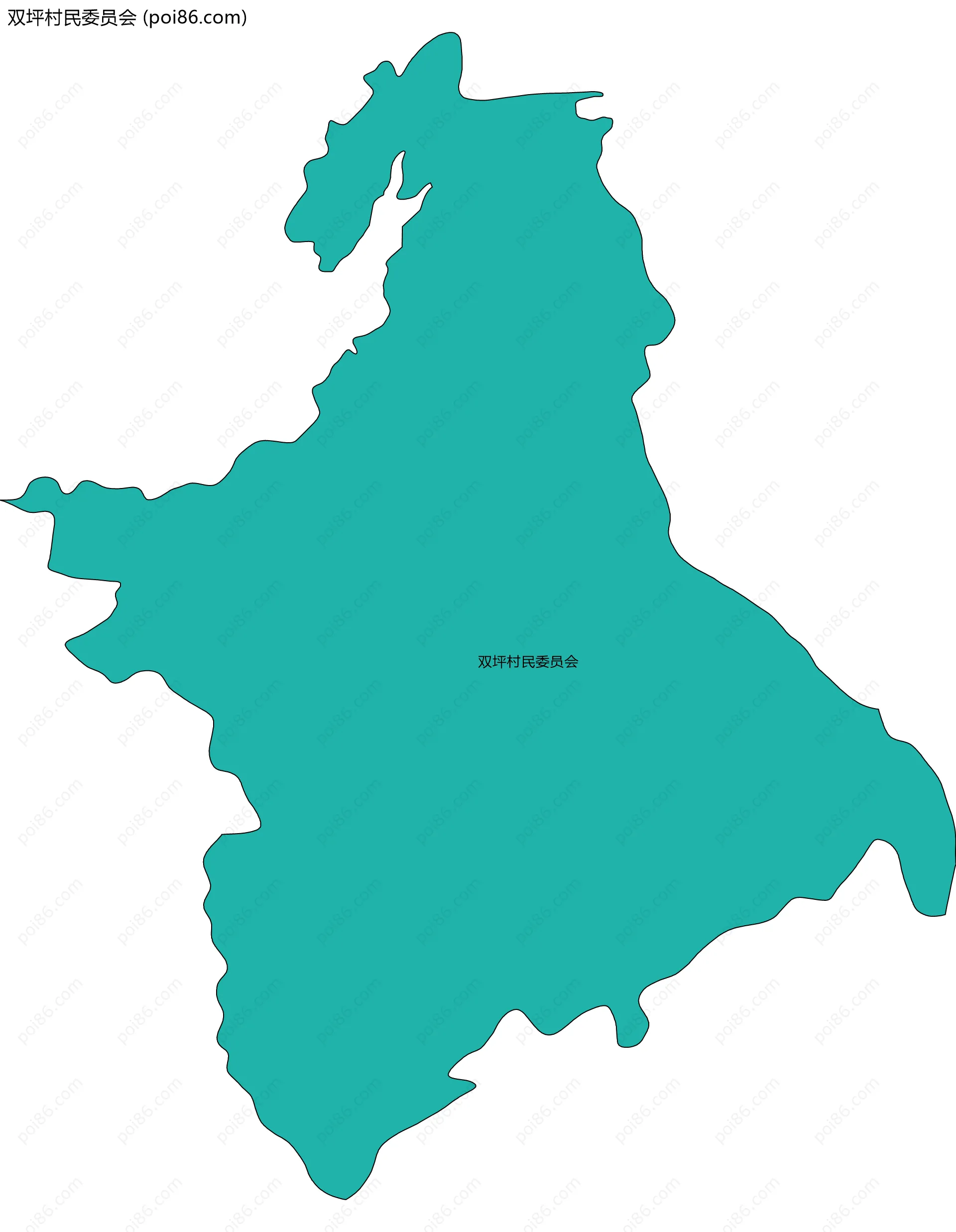 双坪村民委员会边界地图