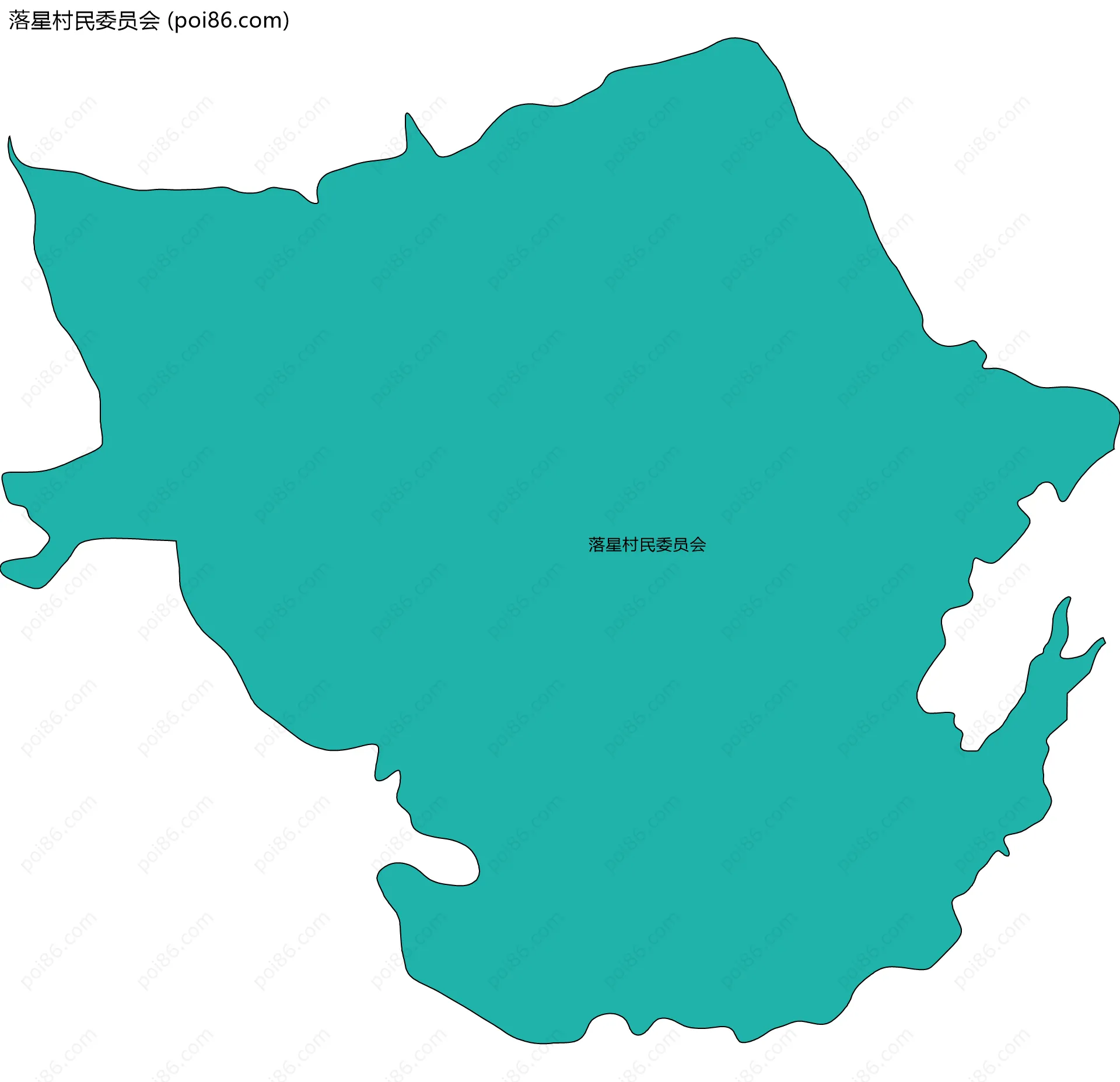 落星村民委员会边界地图