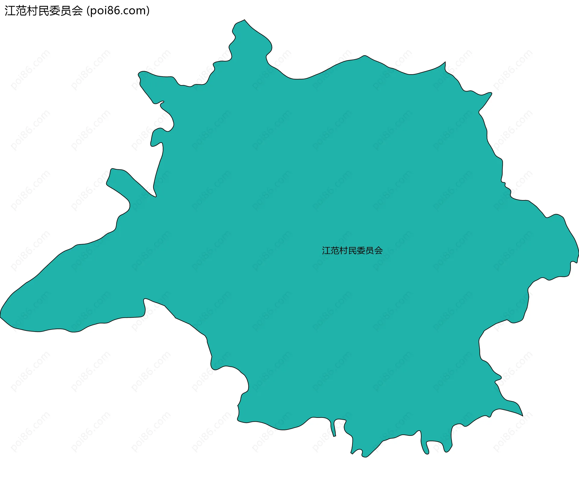 江范村民委员会边界地图