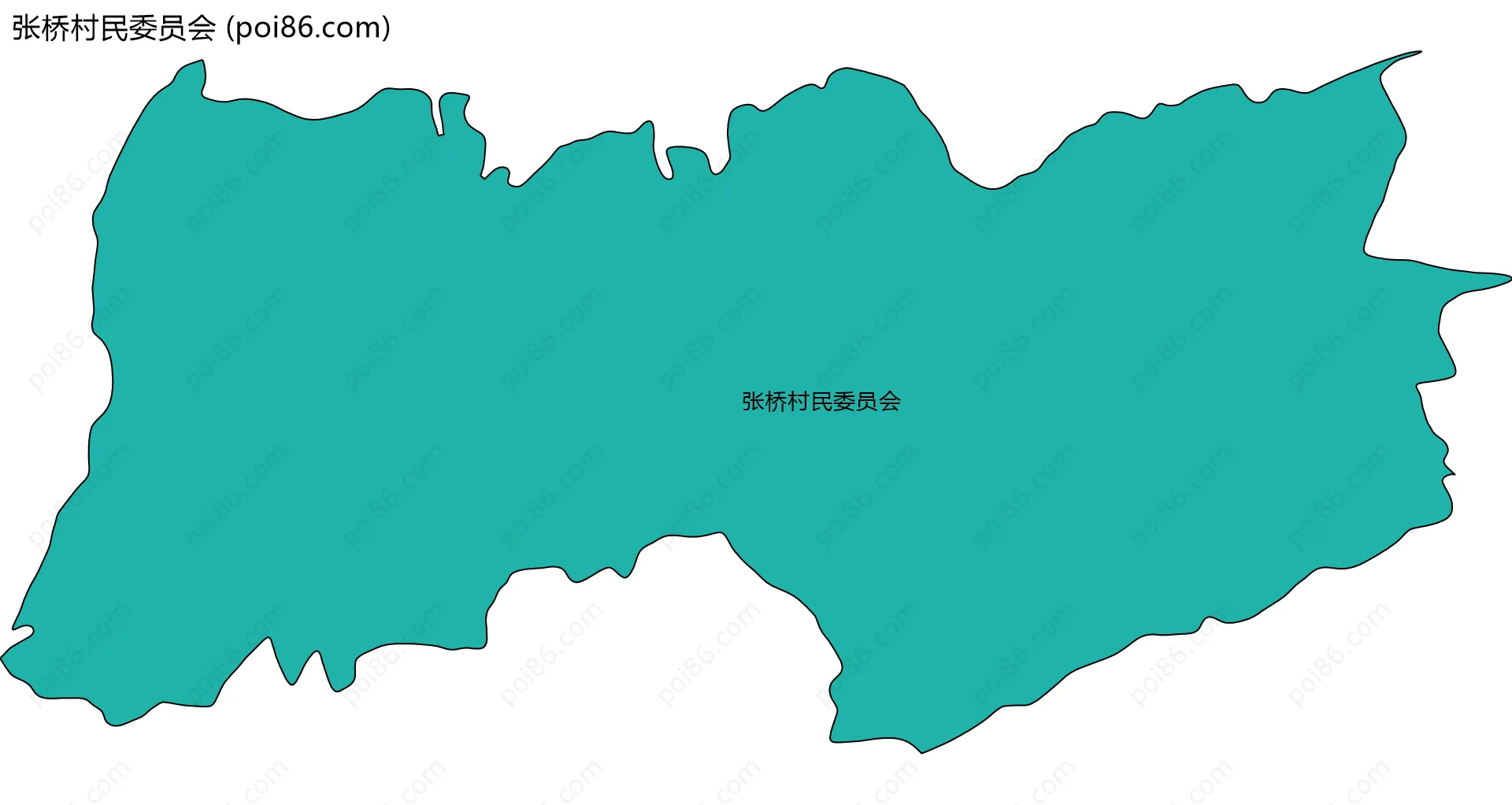 张桥村民委员会边界地图