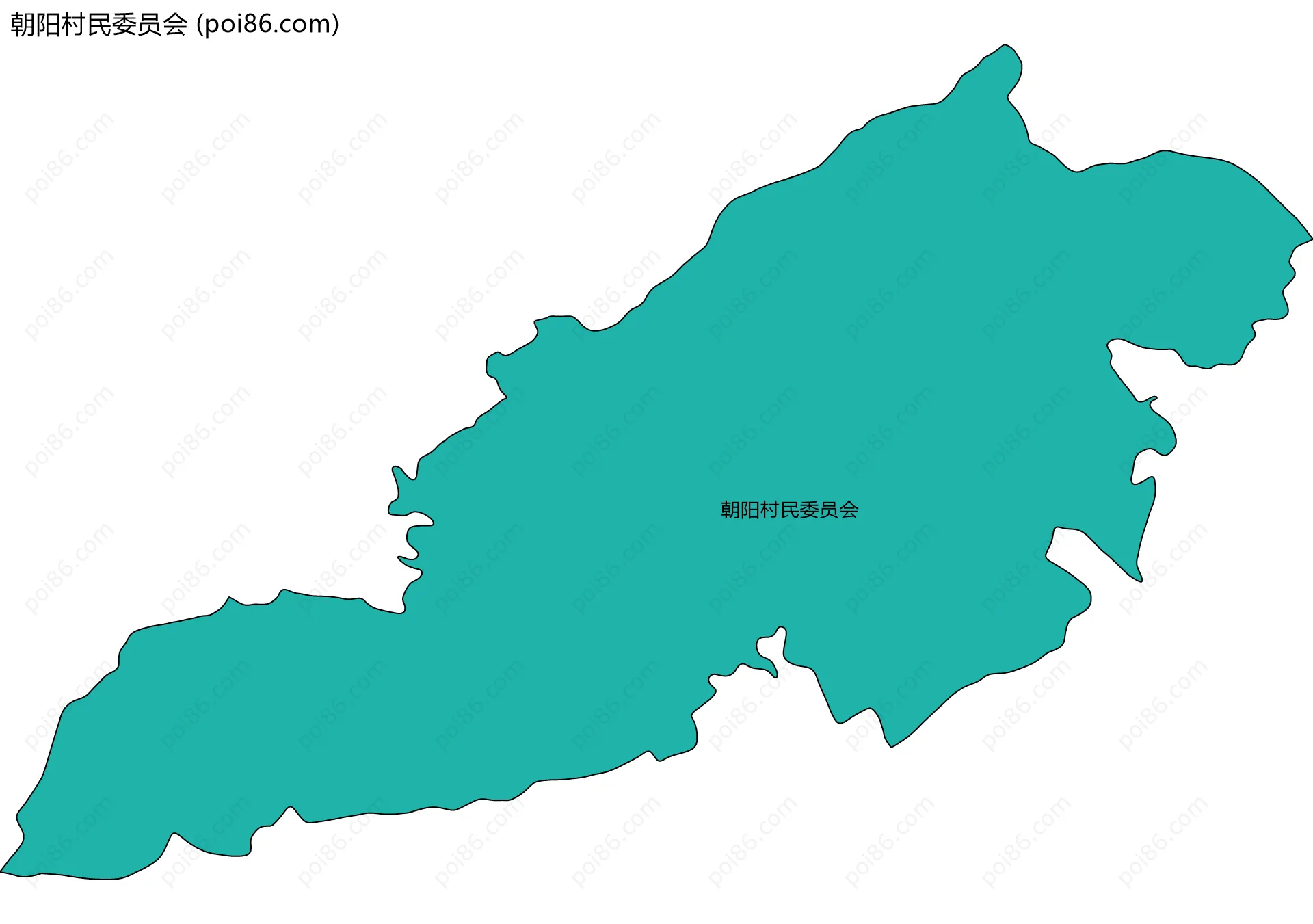 朝阳村民委员会边界地图