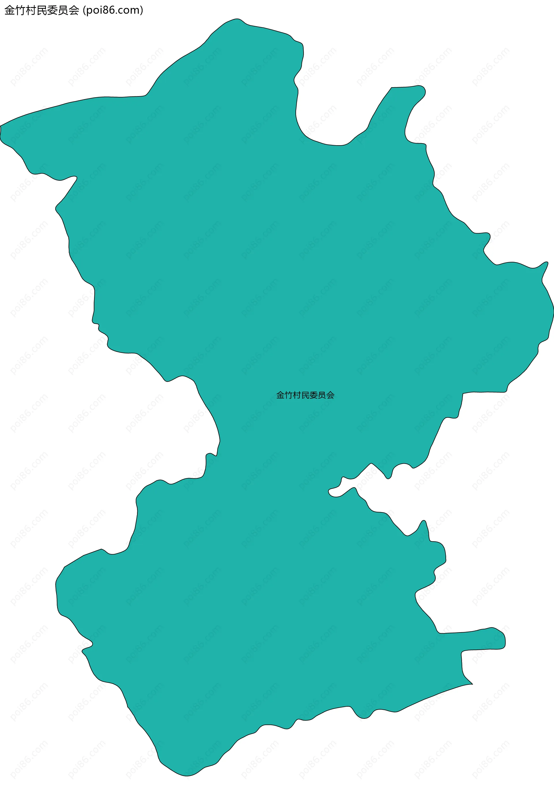 金竹村民委员会边界地图