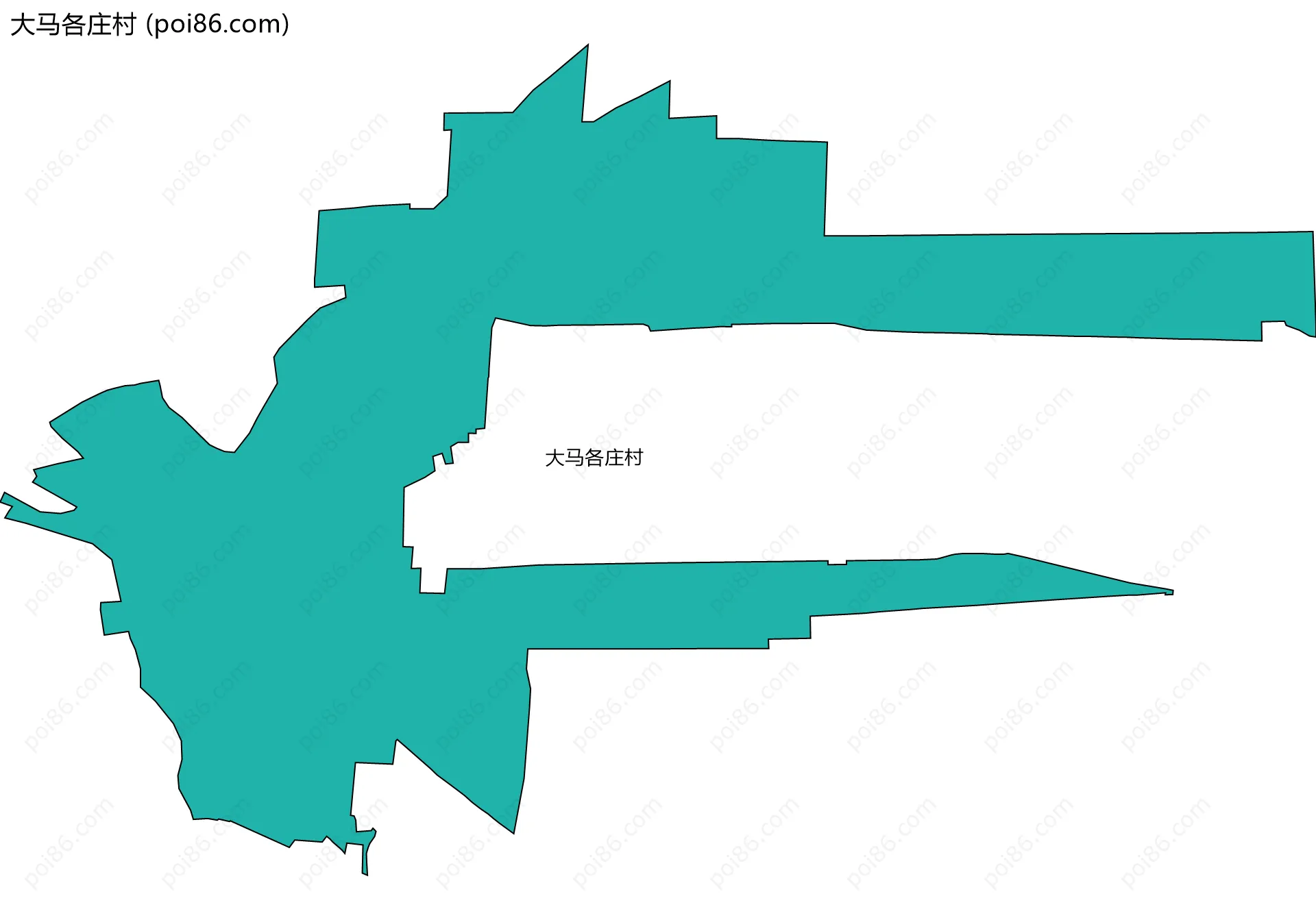 大马各庄村边界地图