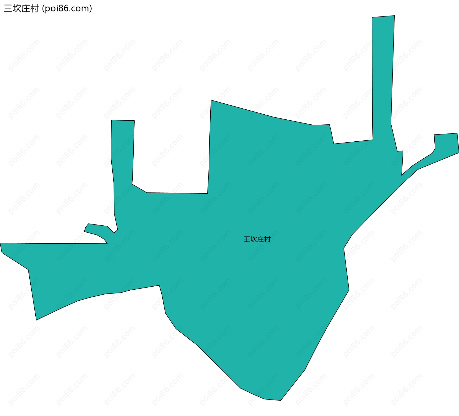 王坎庄村边界地图