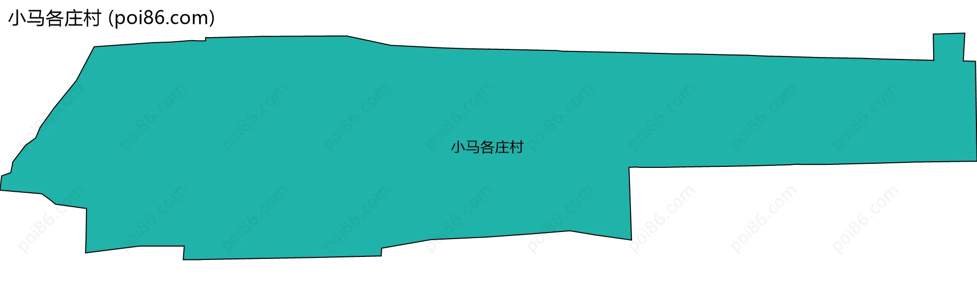 小马各庄村边界地图