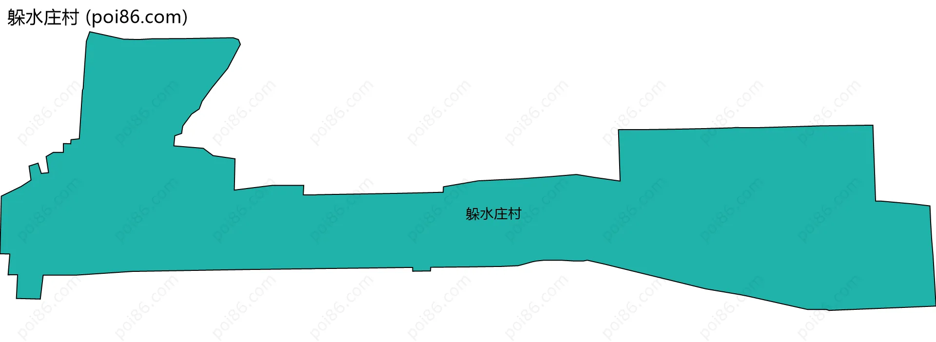 躲水庄村边界地图