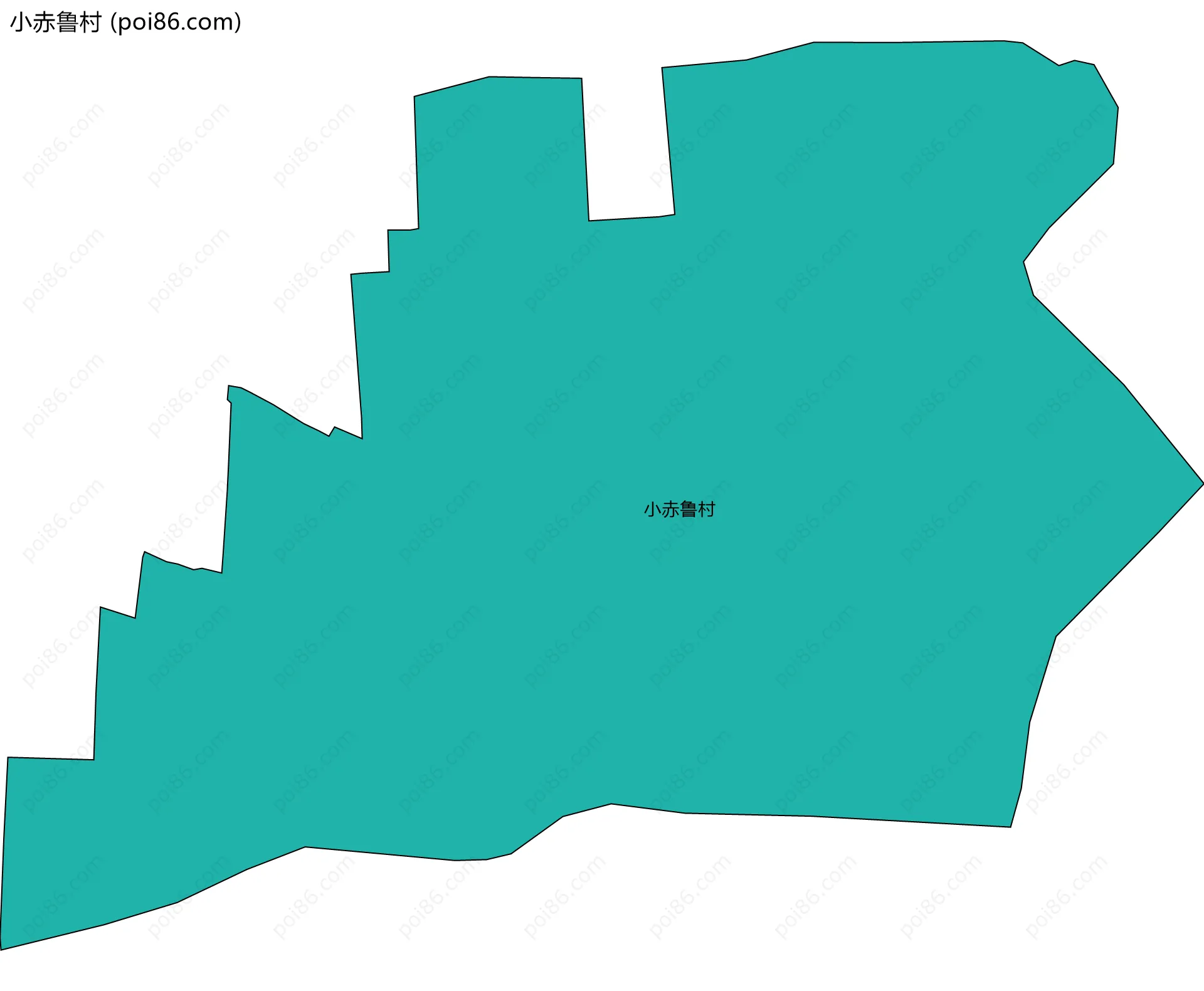 小赤鲁村边界地图