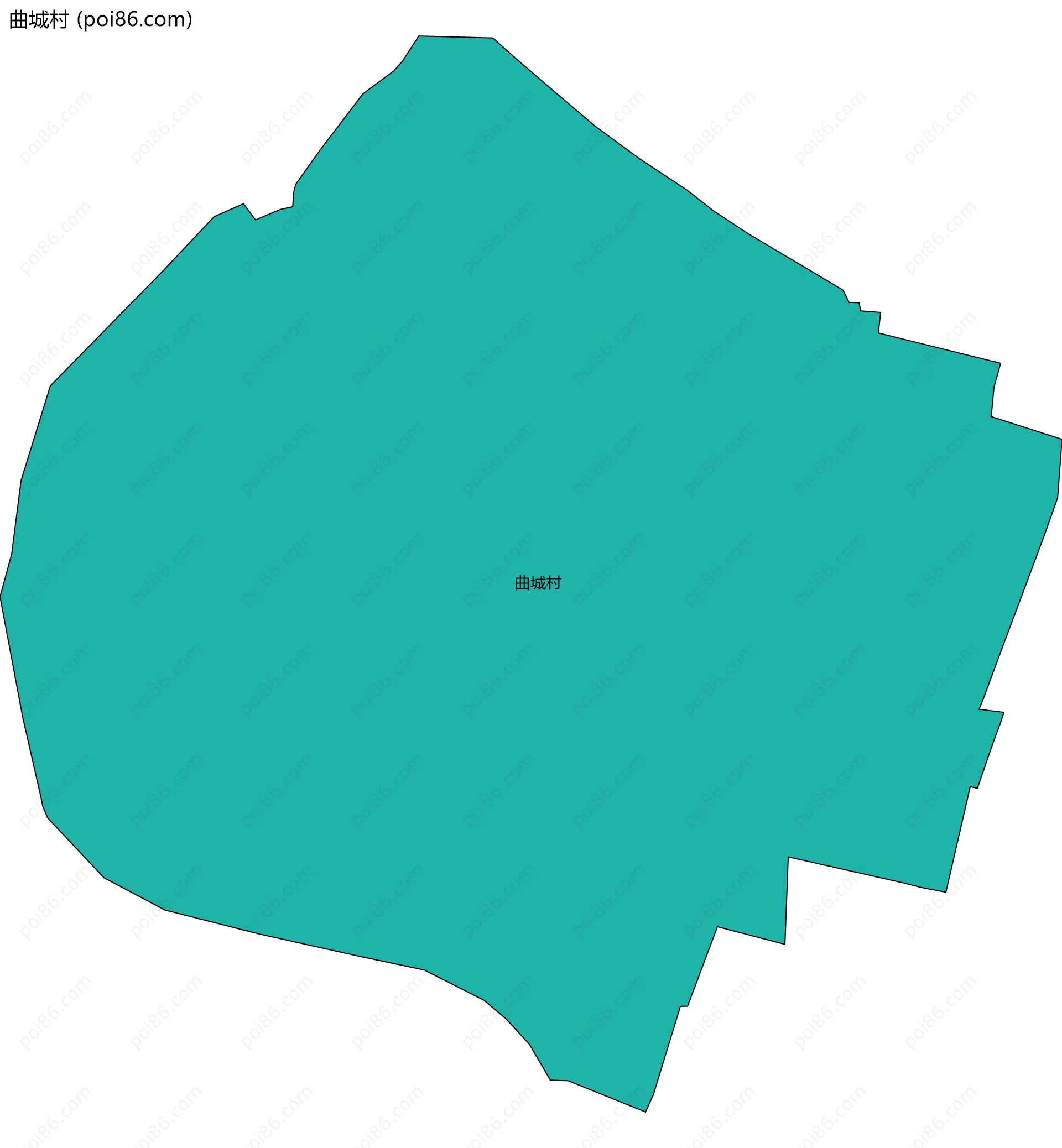 曲城村边界地图