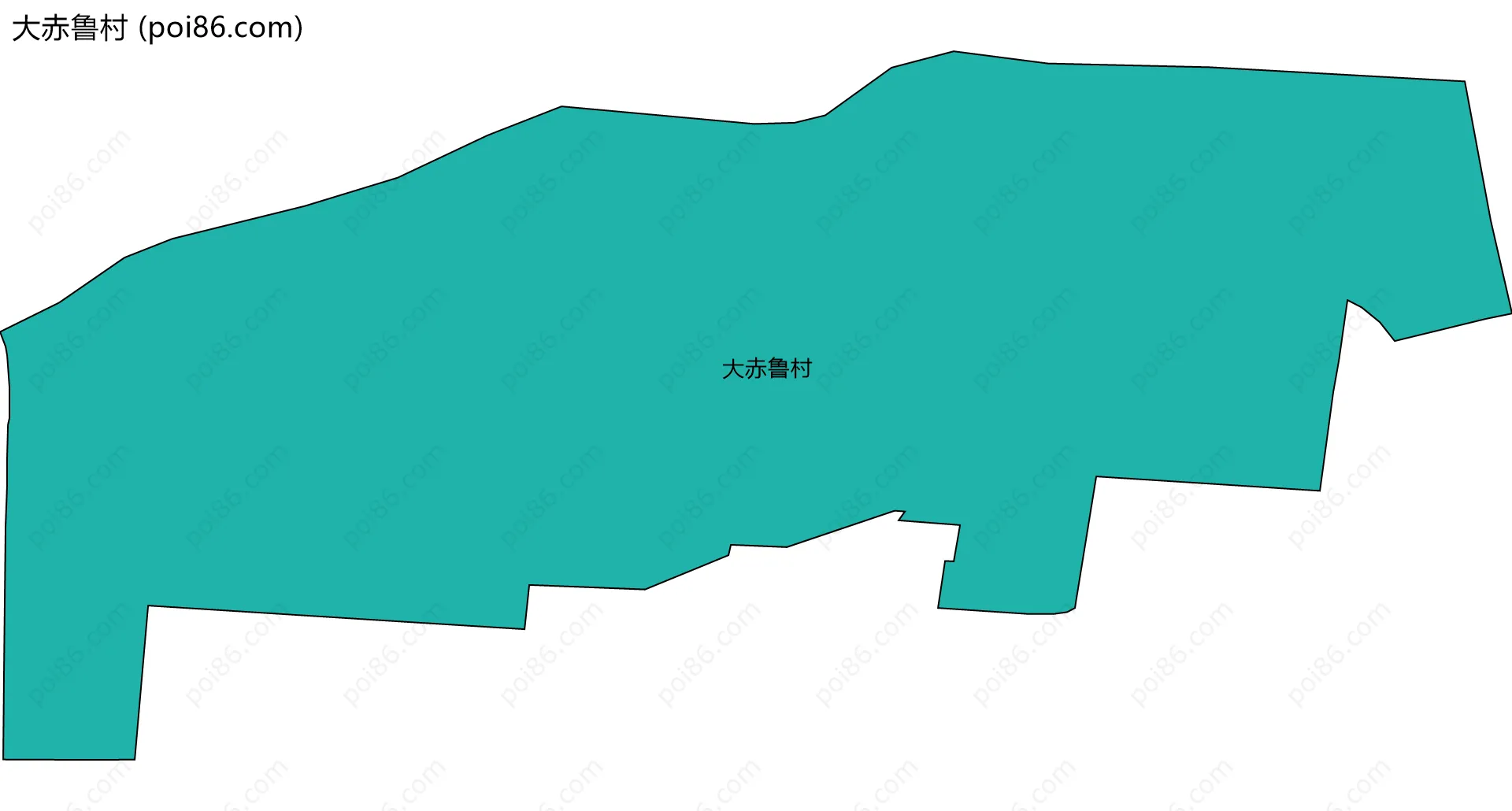 大赤鲁村边界地图