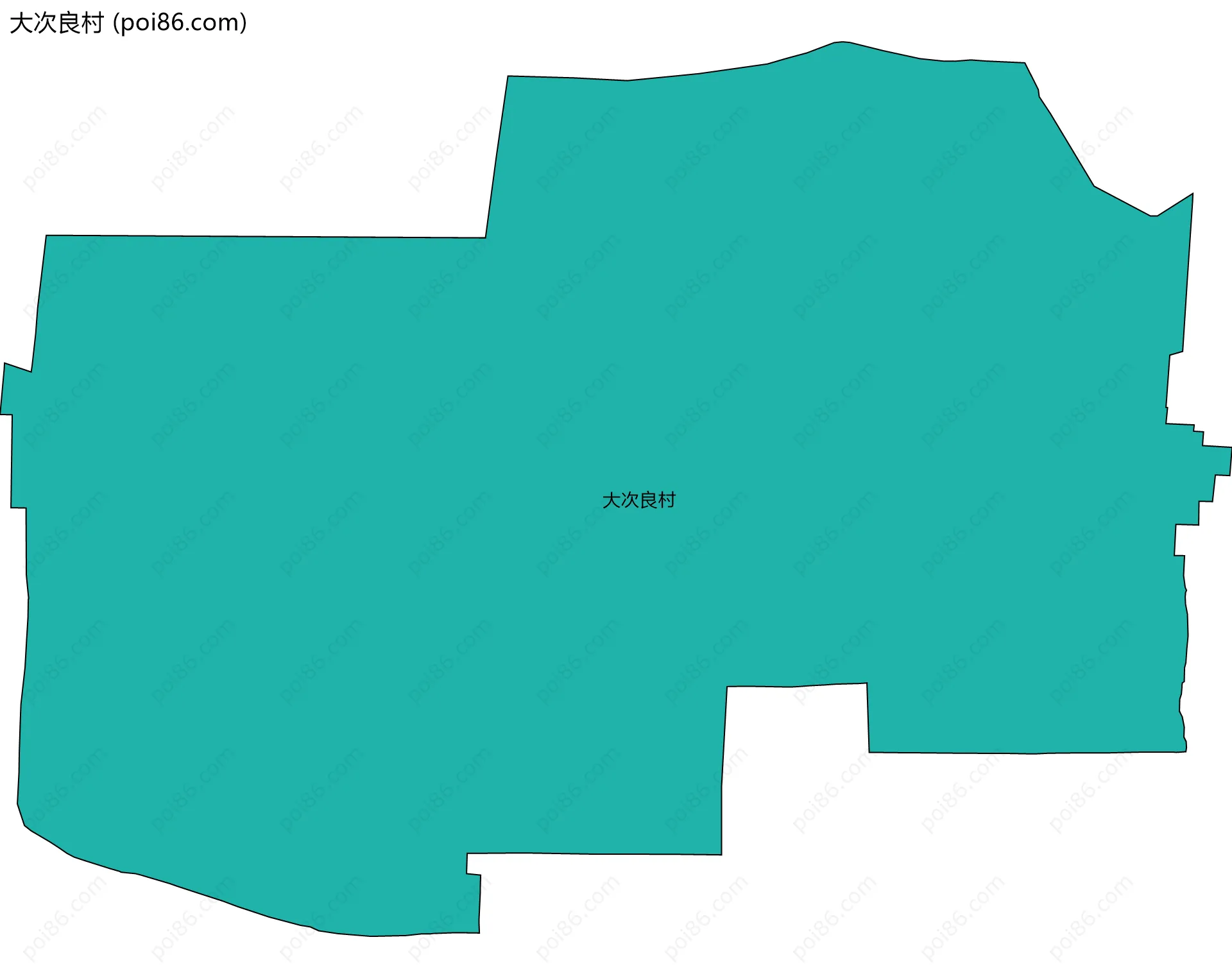 大次良村边界地图