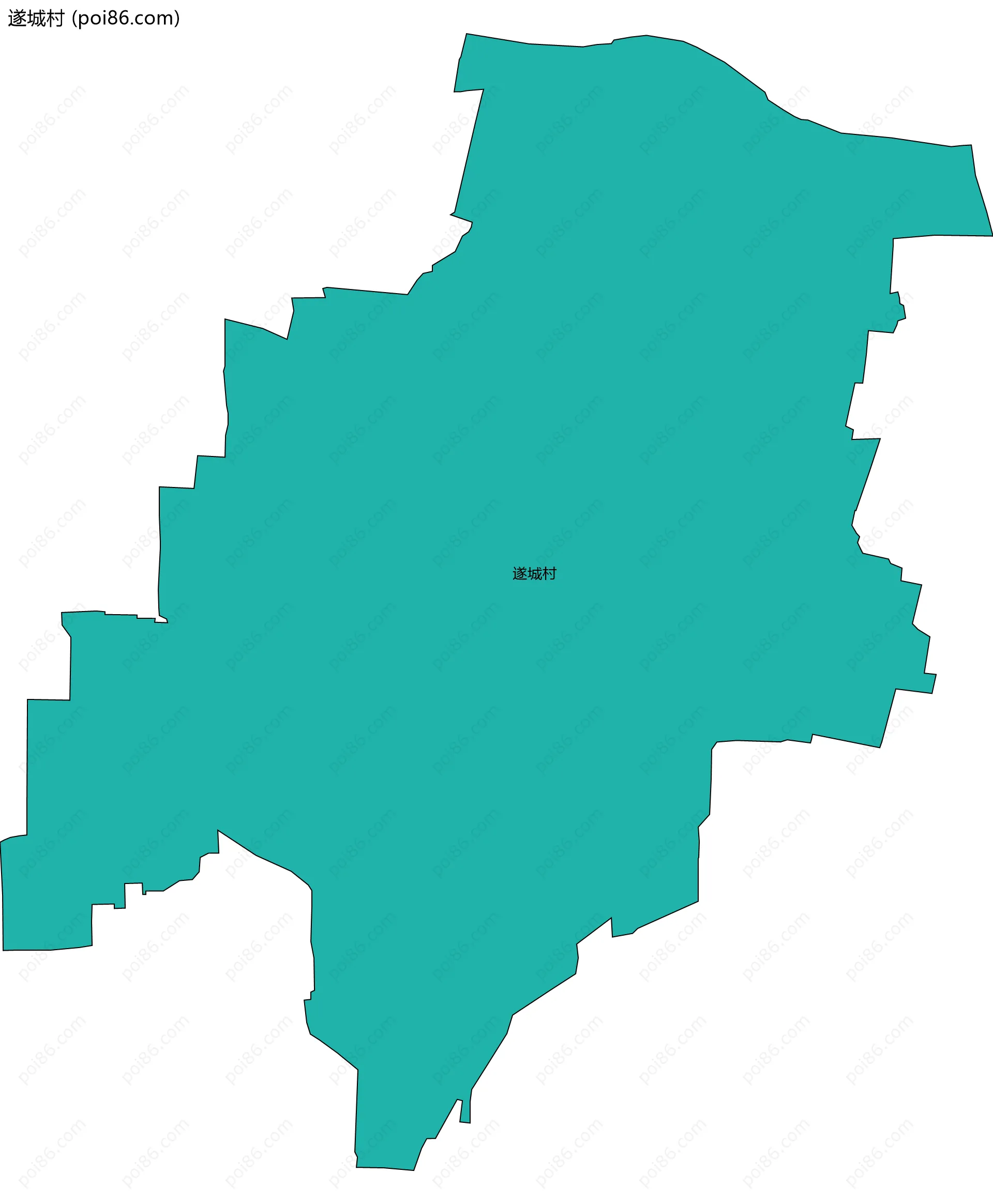 遂城村边界地图