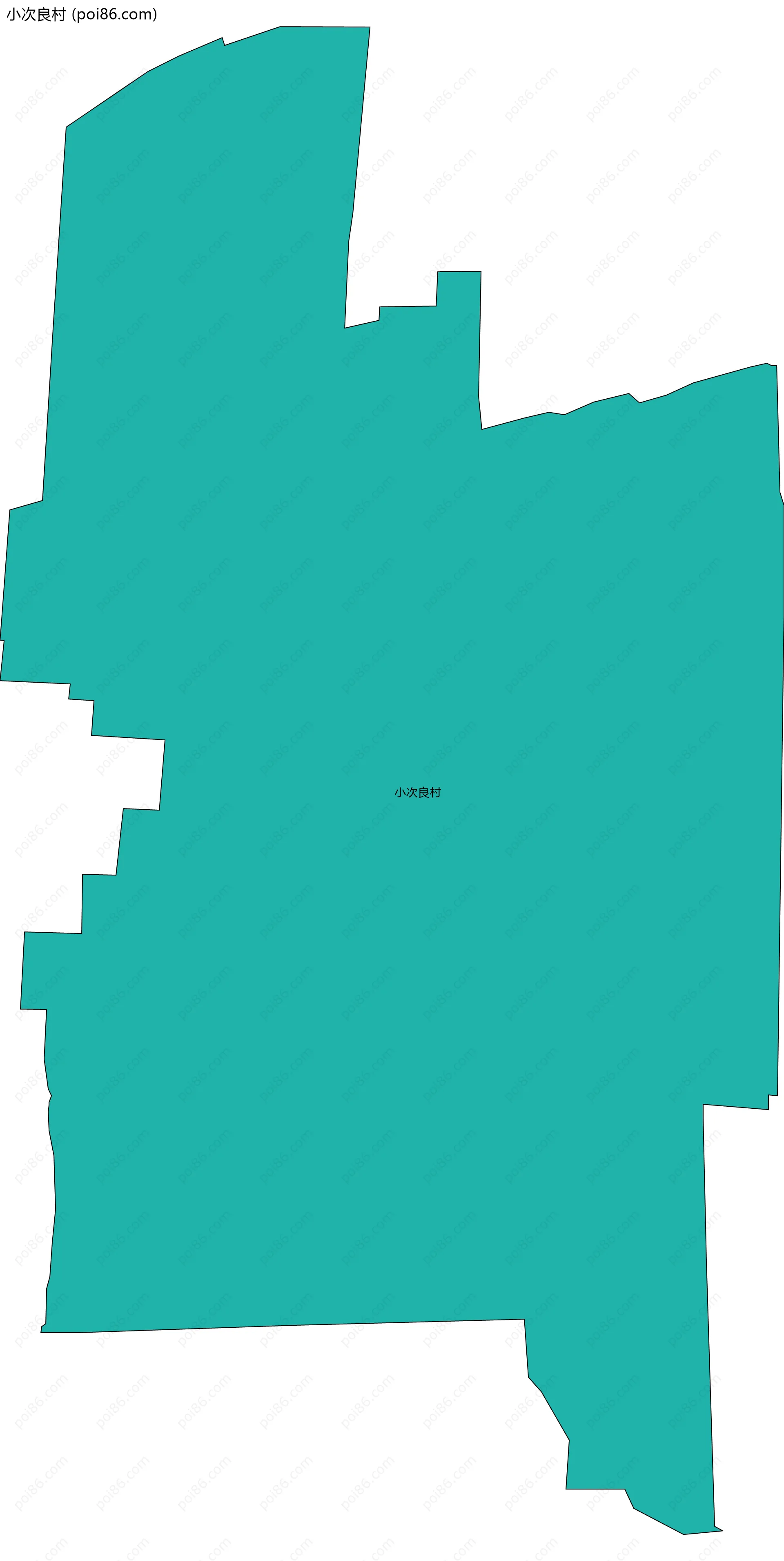 小次良村边界地图