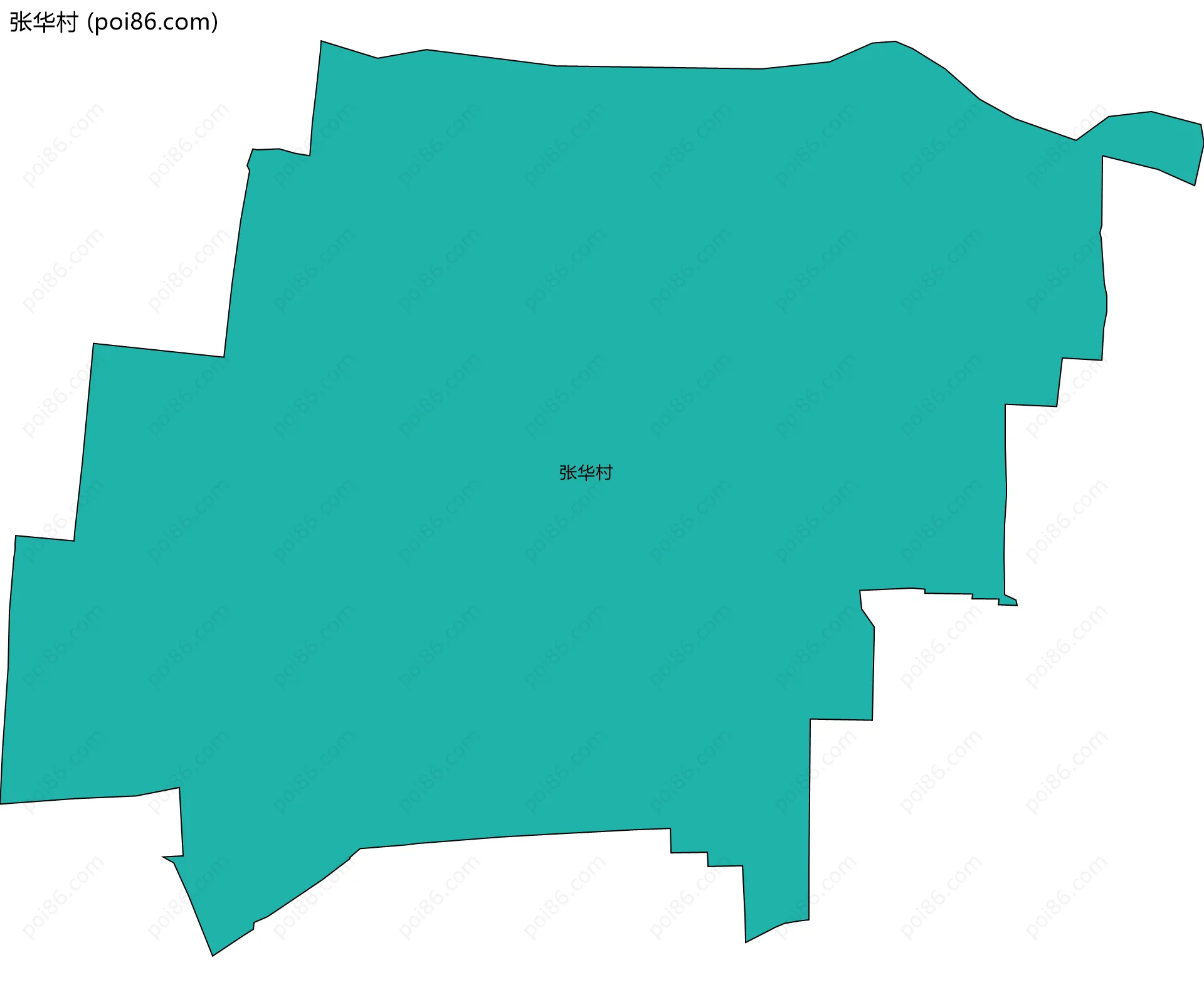 张华村边界地图