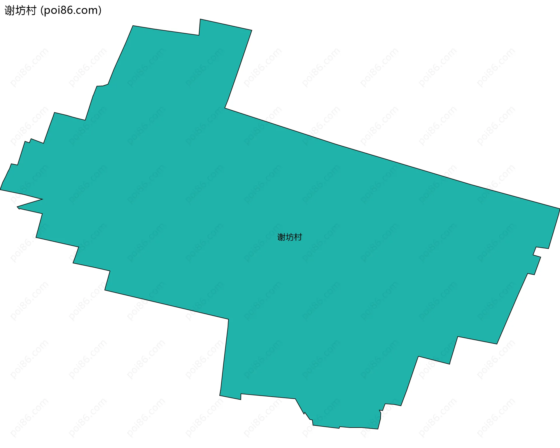 谢坊村边界地图