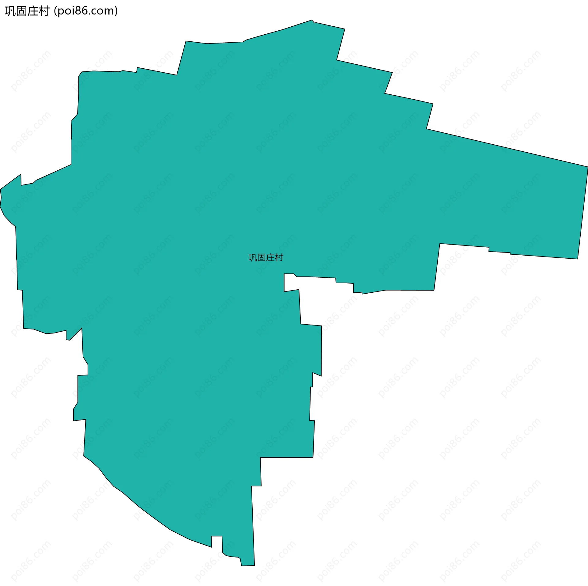 巩固庄村边界地图