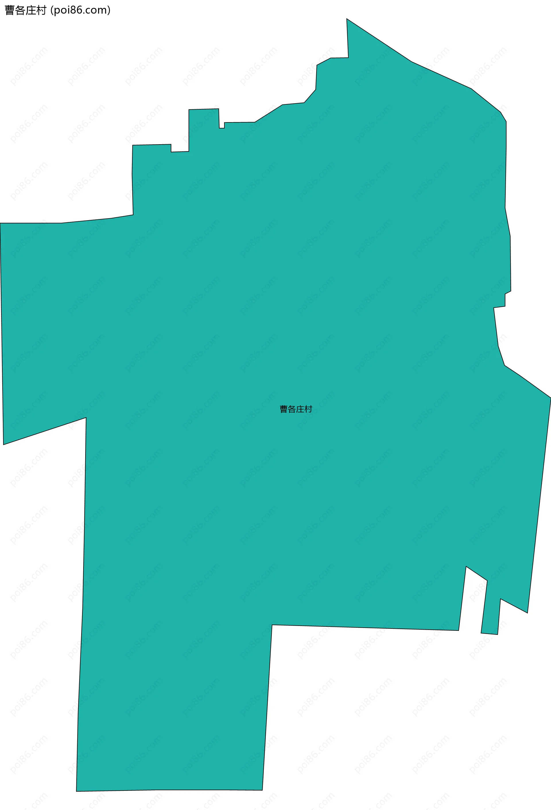 曹各庄村边界地图