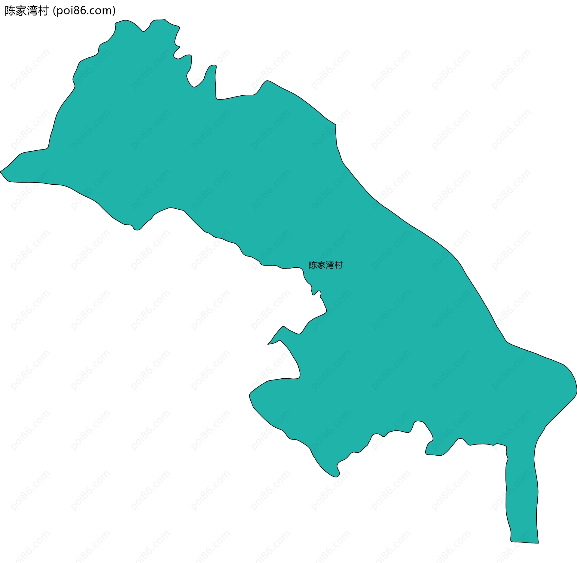 陈家湾村边界地图