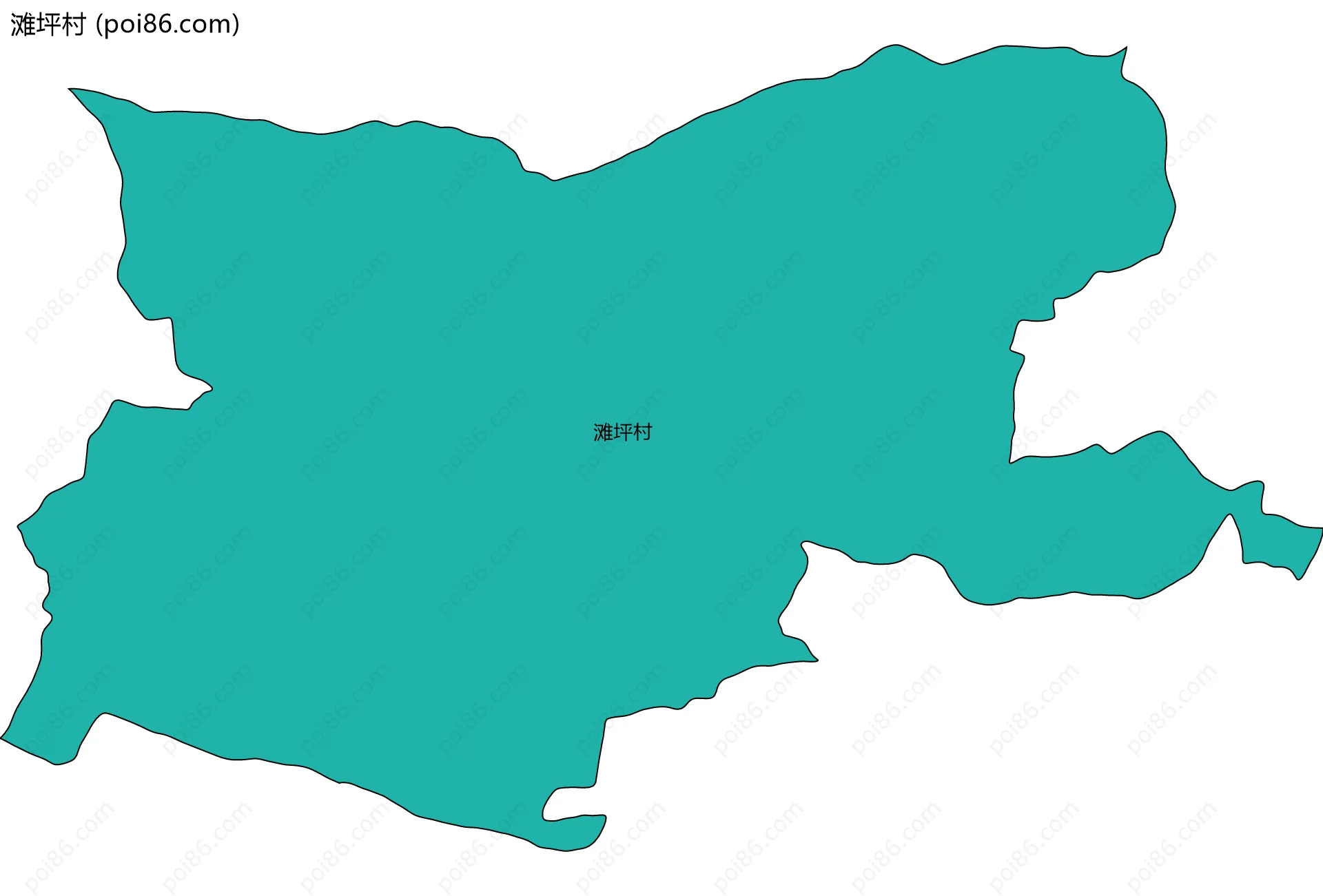 滩坪村边界地图