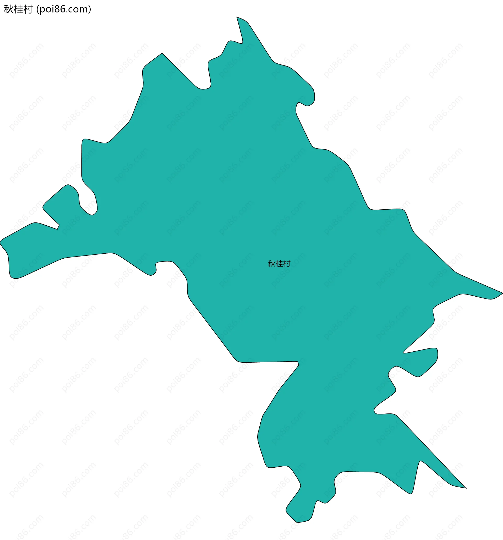 秋桂村边界地图