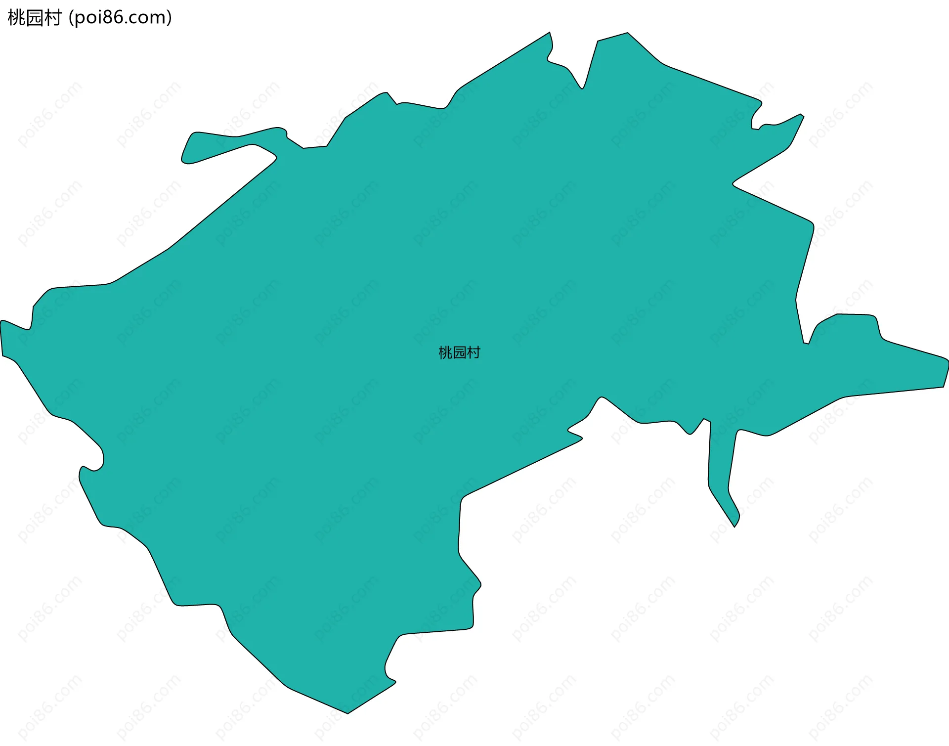 桃园村边界地图