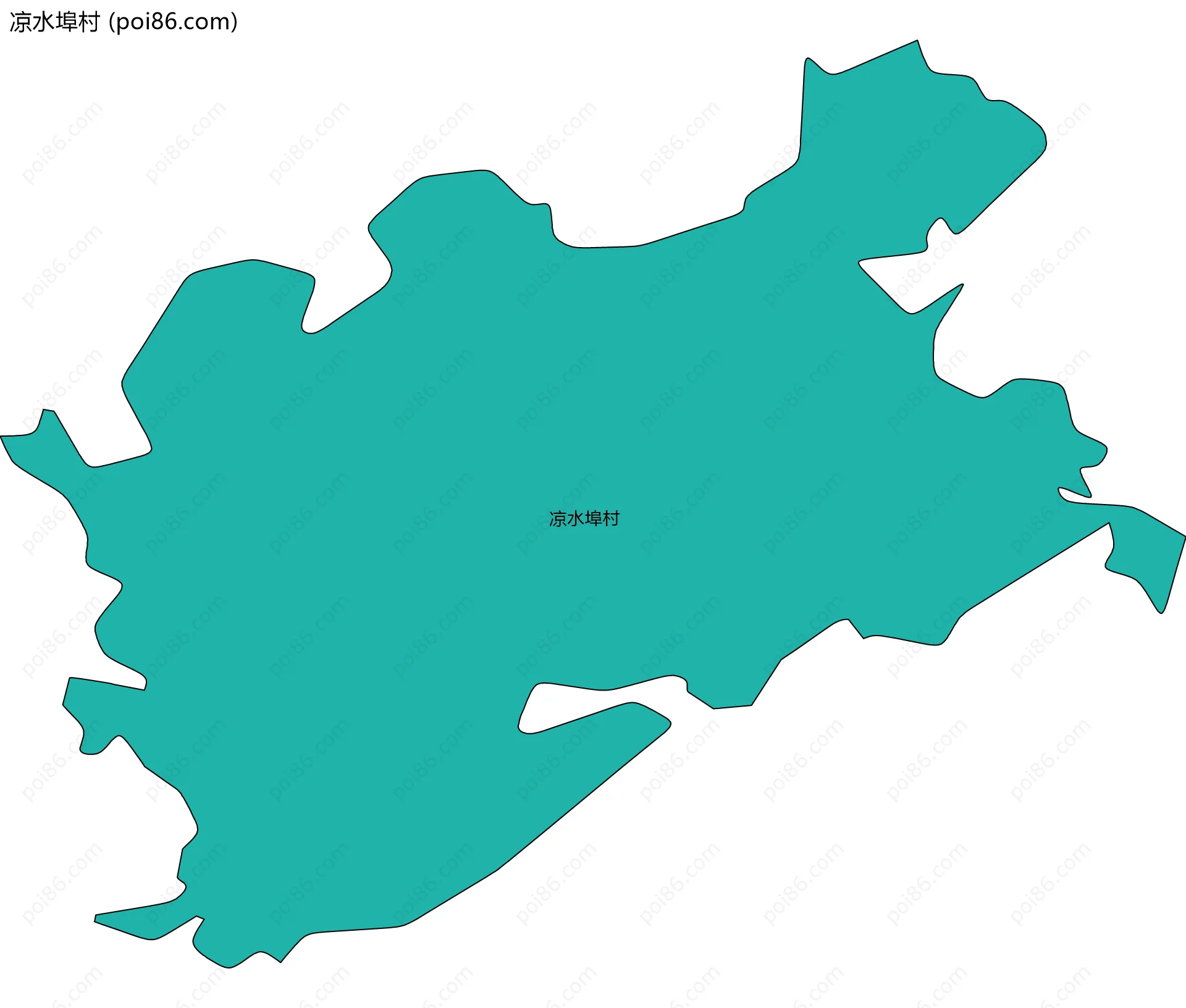 凉水埠村边界地图