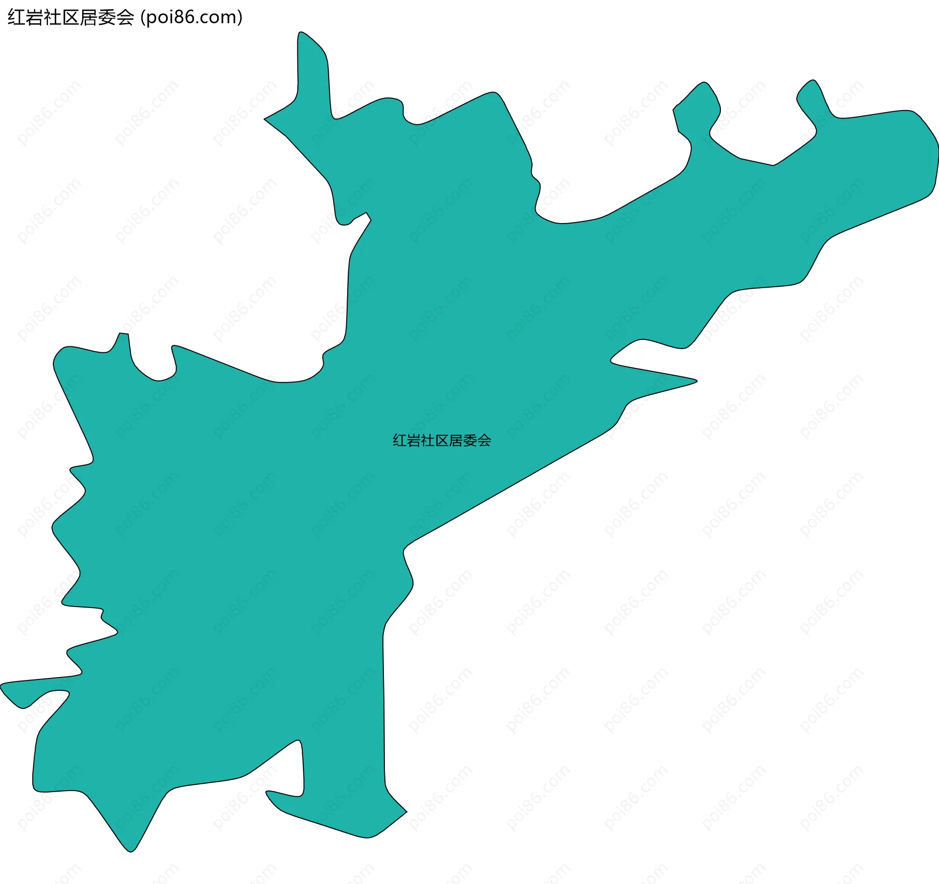 红岩社区居委会边界地图