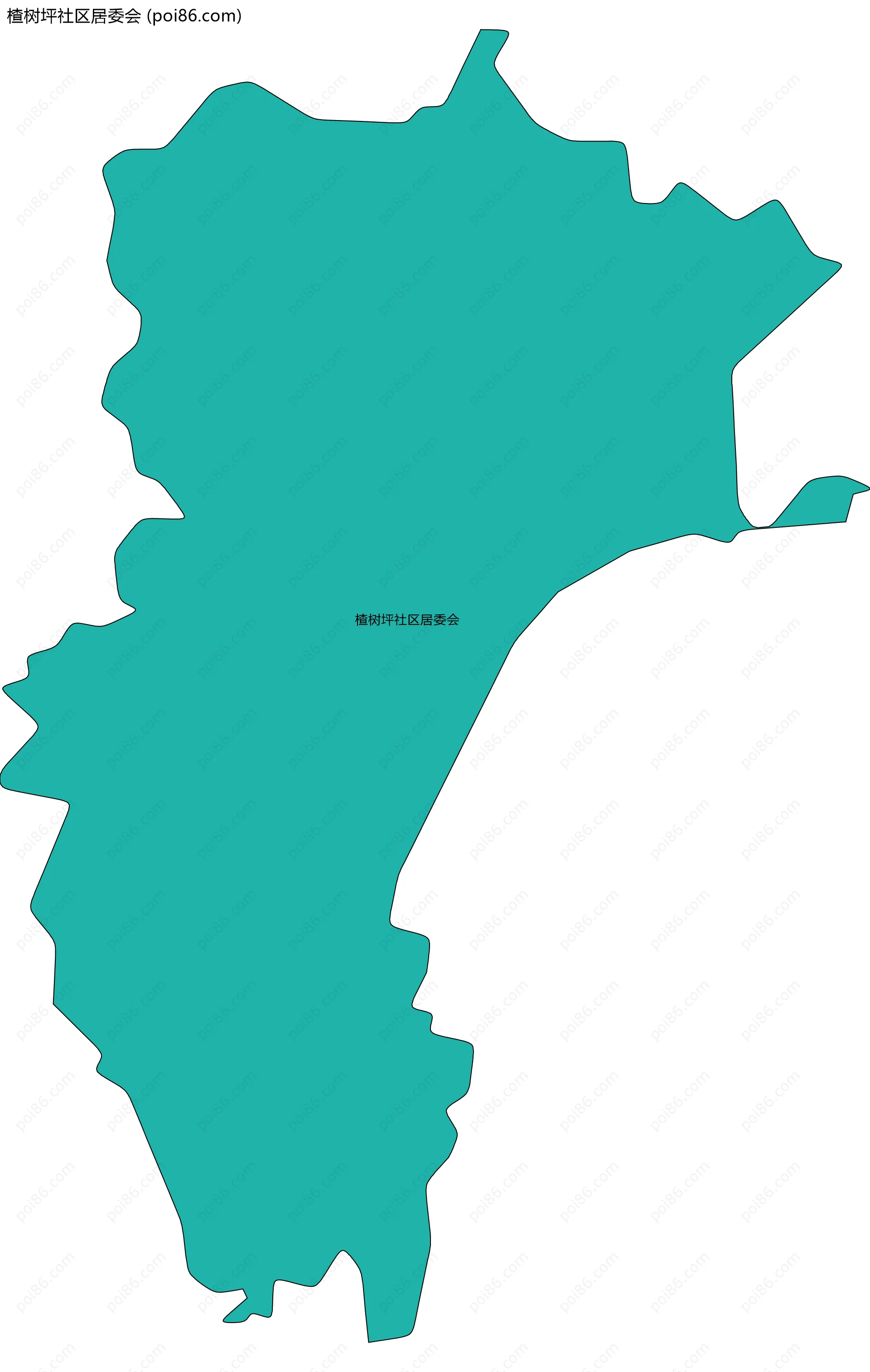 楂树坪社区居委会边界地图