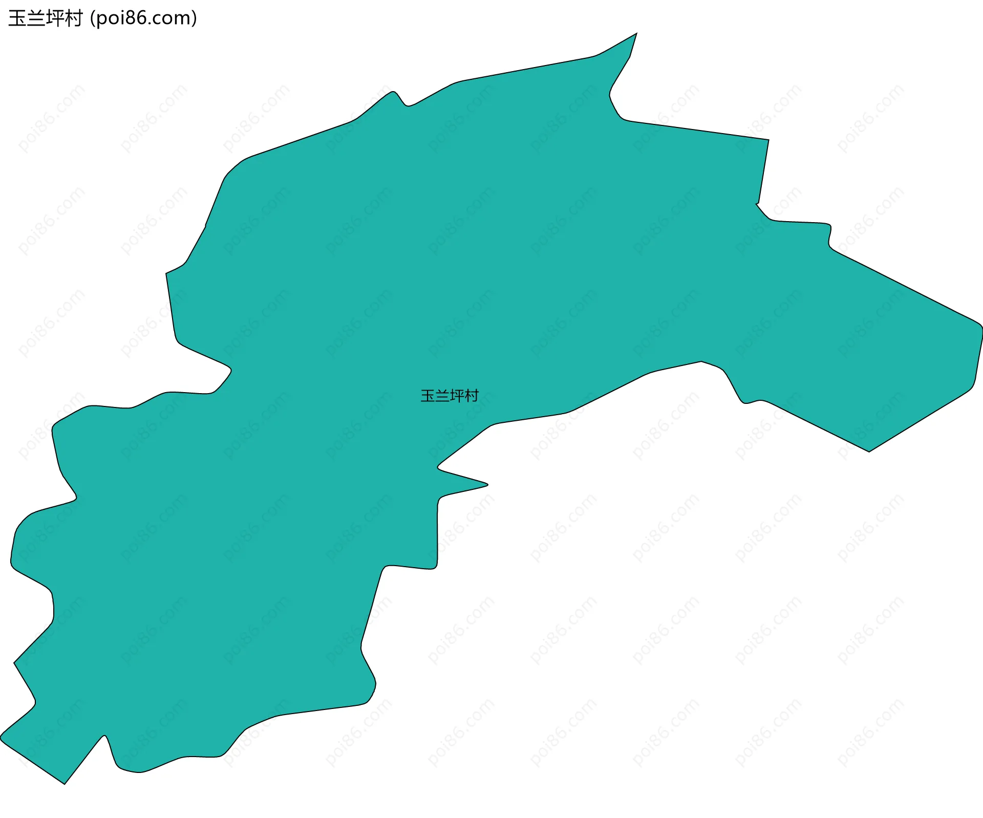 玉兰坪村边界地图