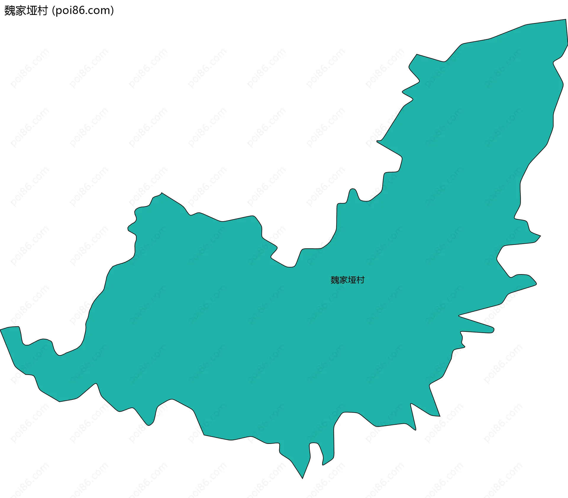 魏家垭村边界地图