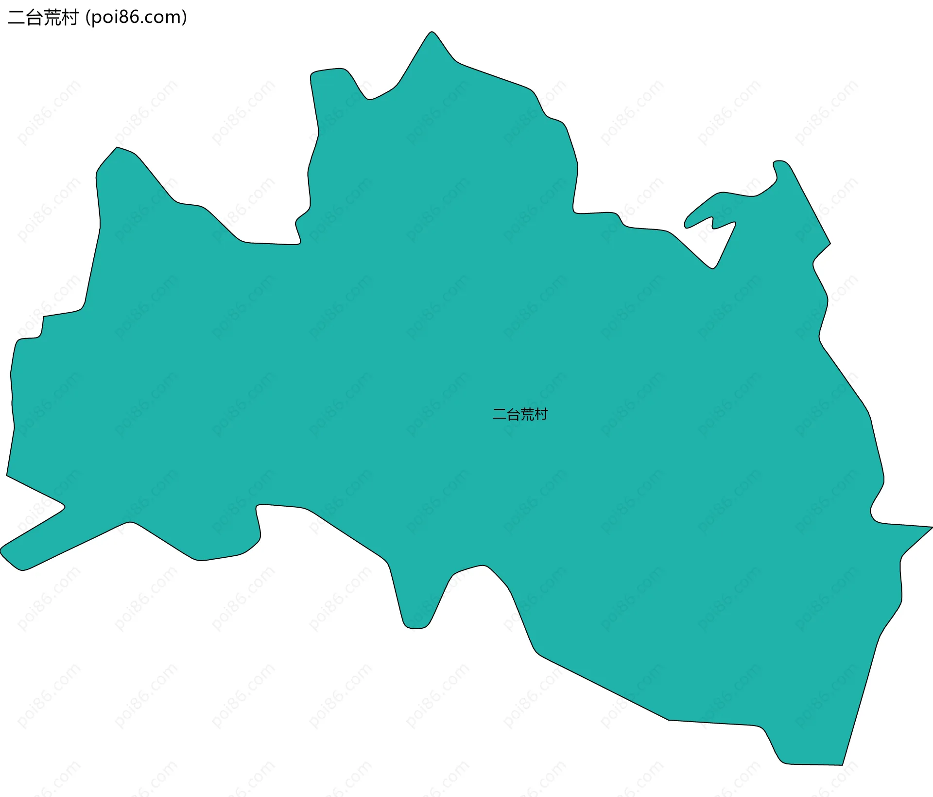 二台荒村边界地图