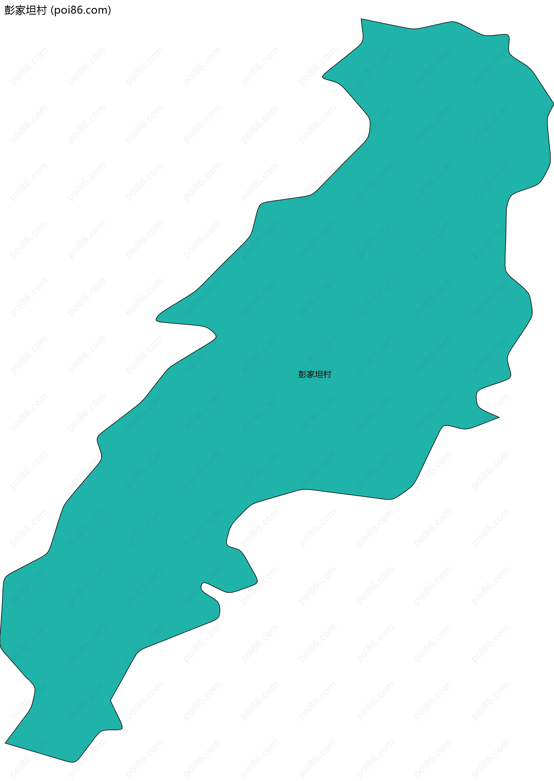 彭家坦村边界地图