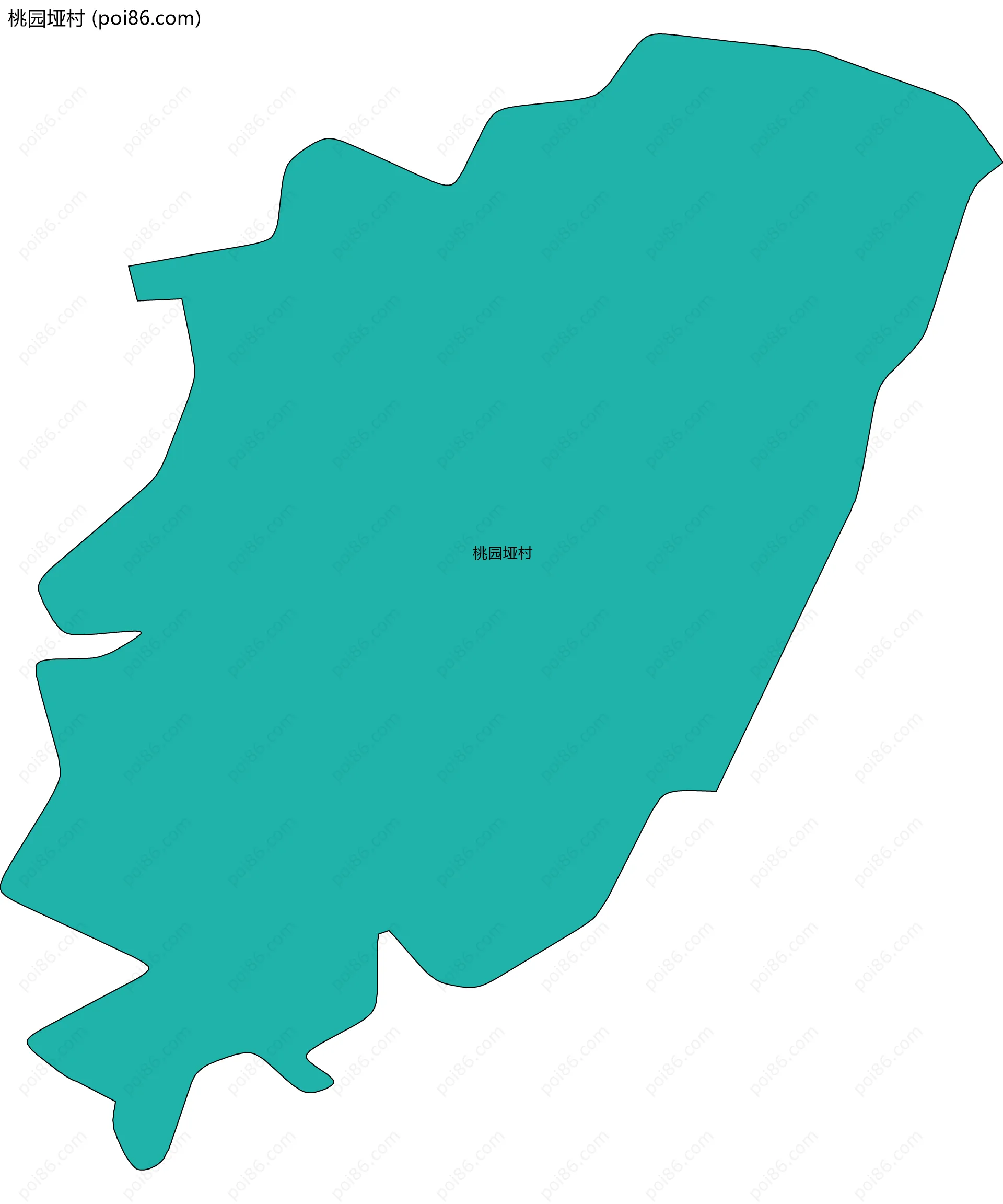 桃园垭村边界地图