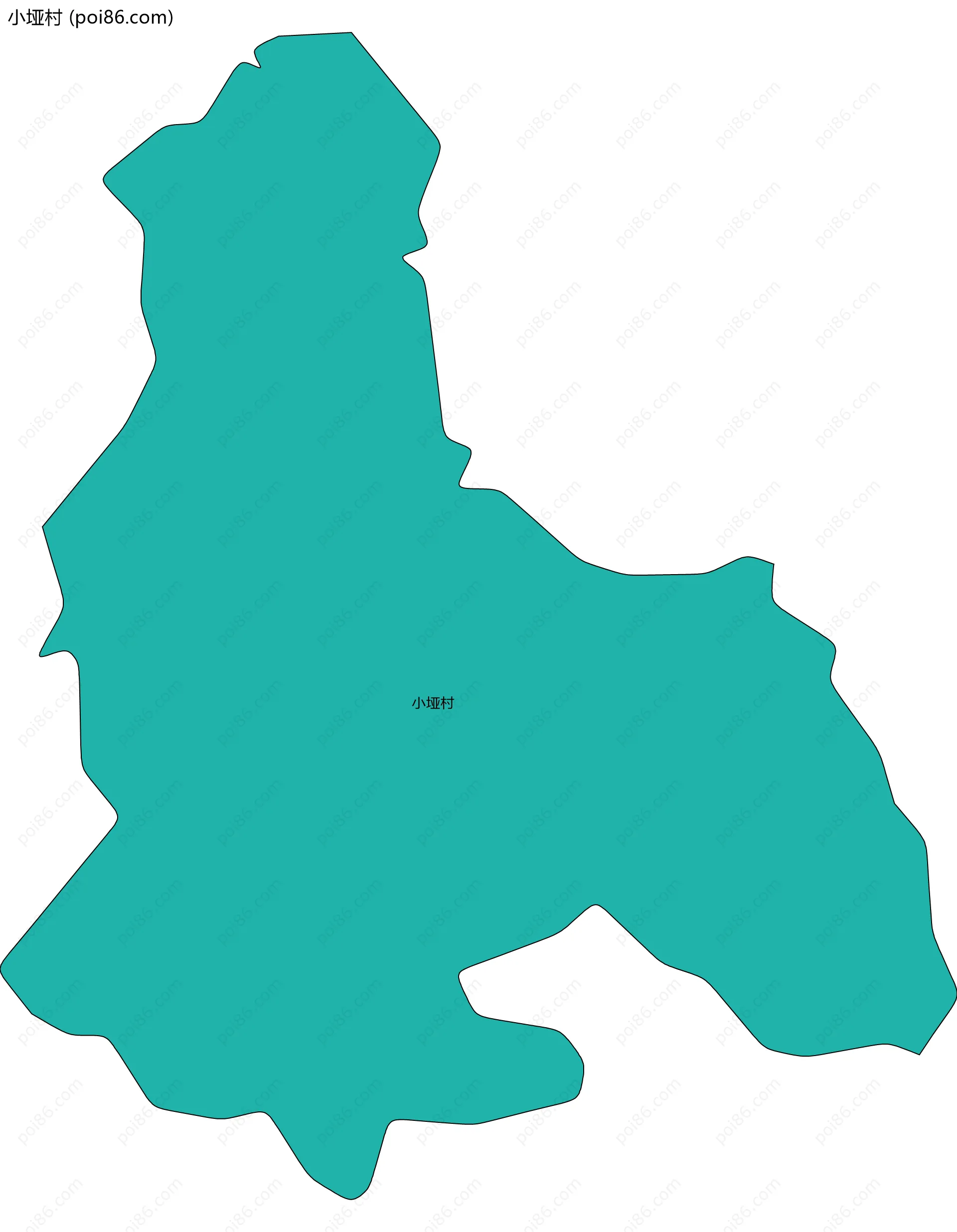 小垭村边界地图