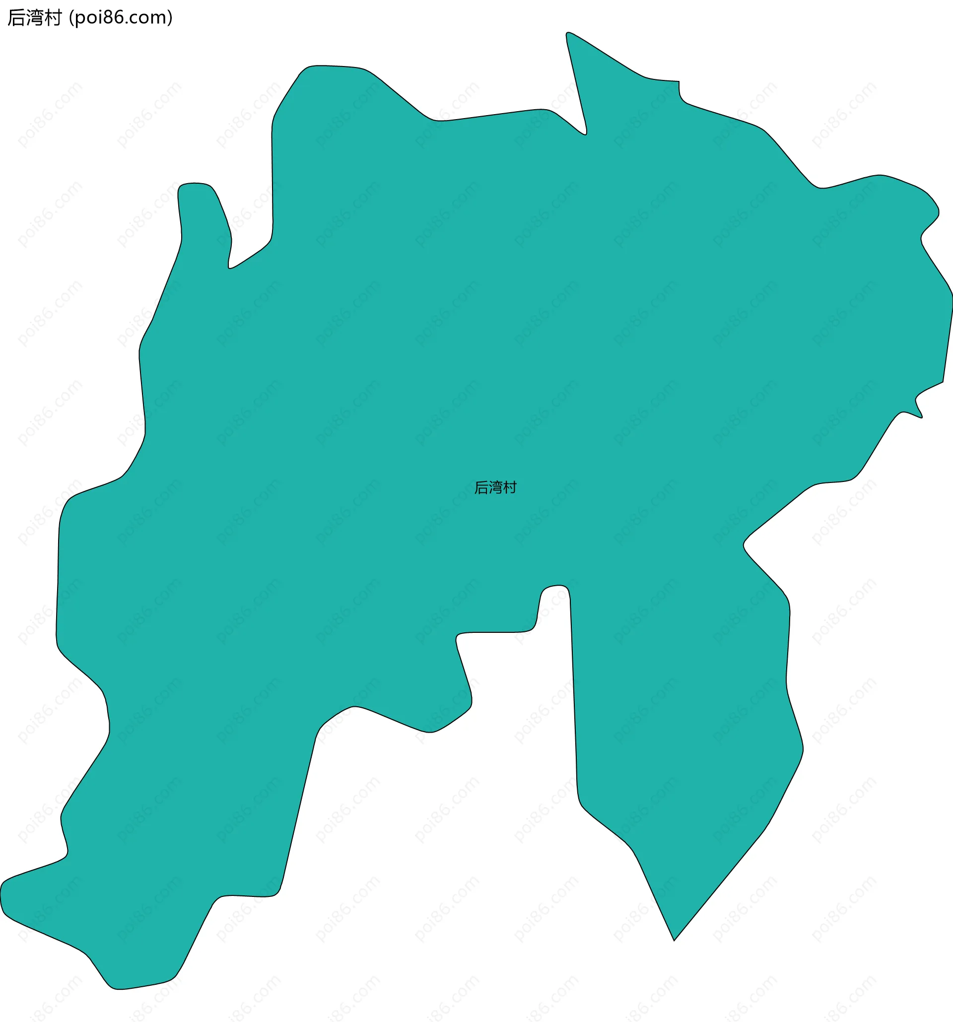 后湾村边界地图