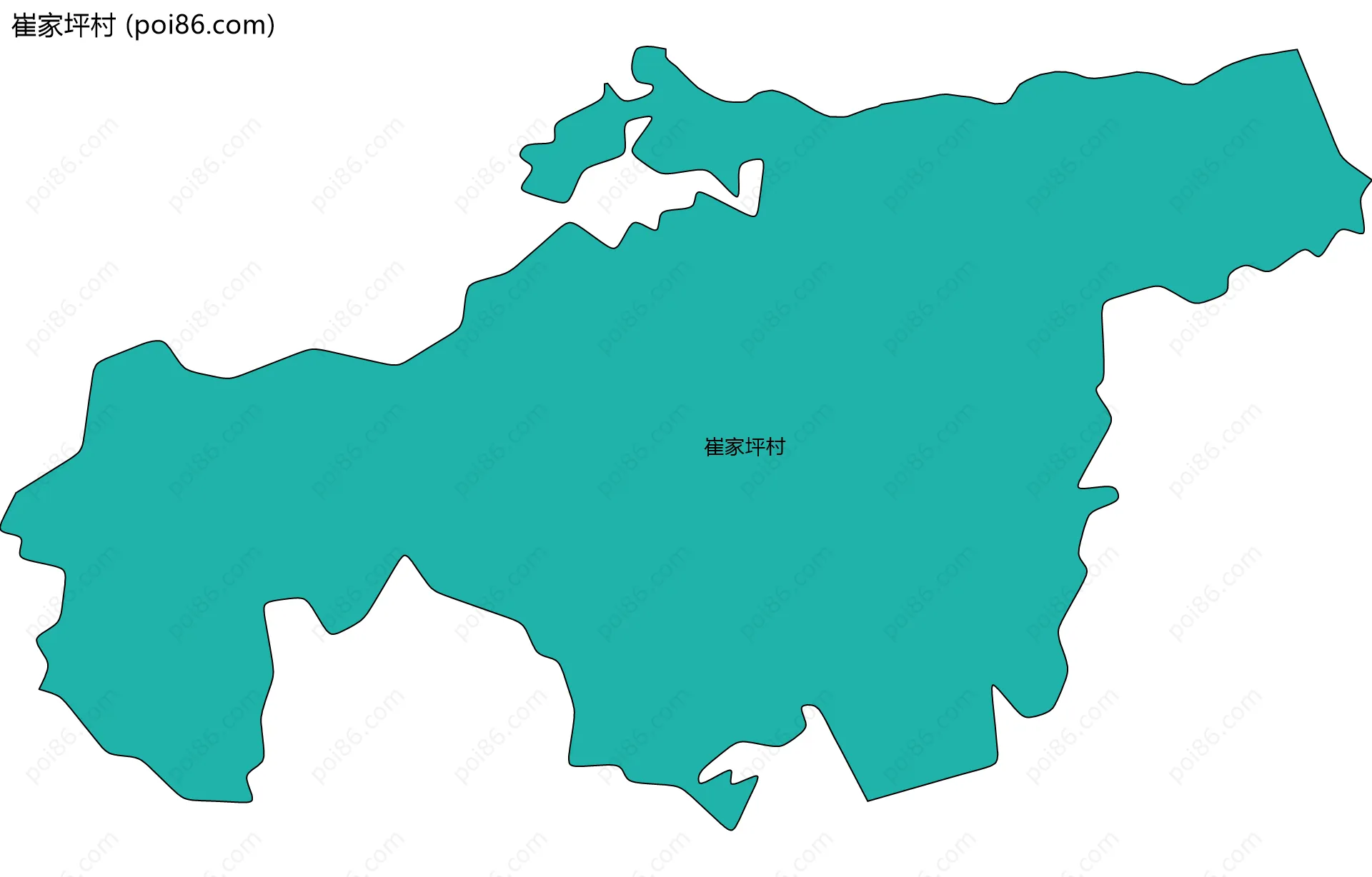 崔家坪村边界地图