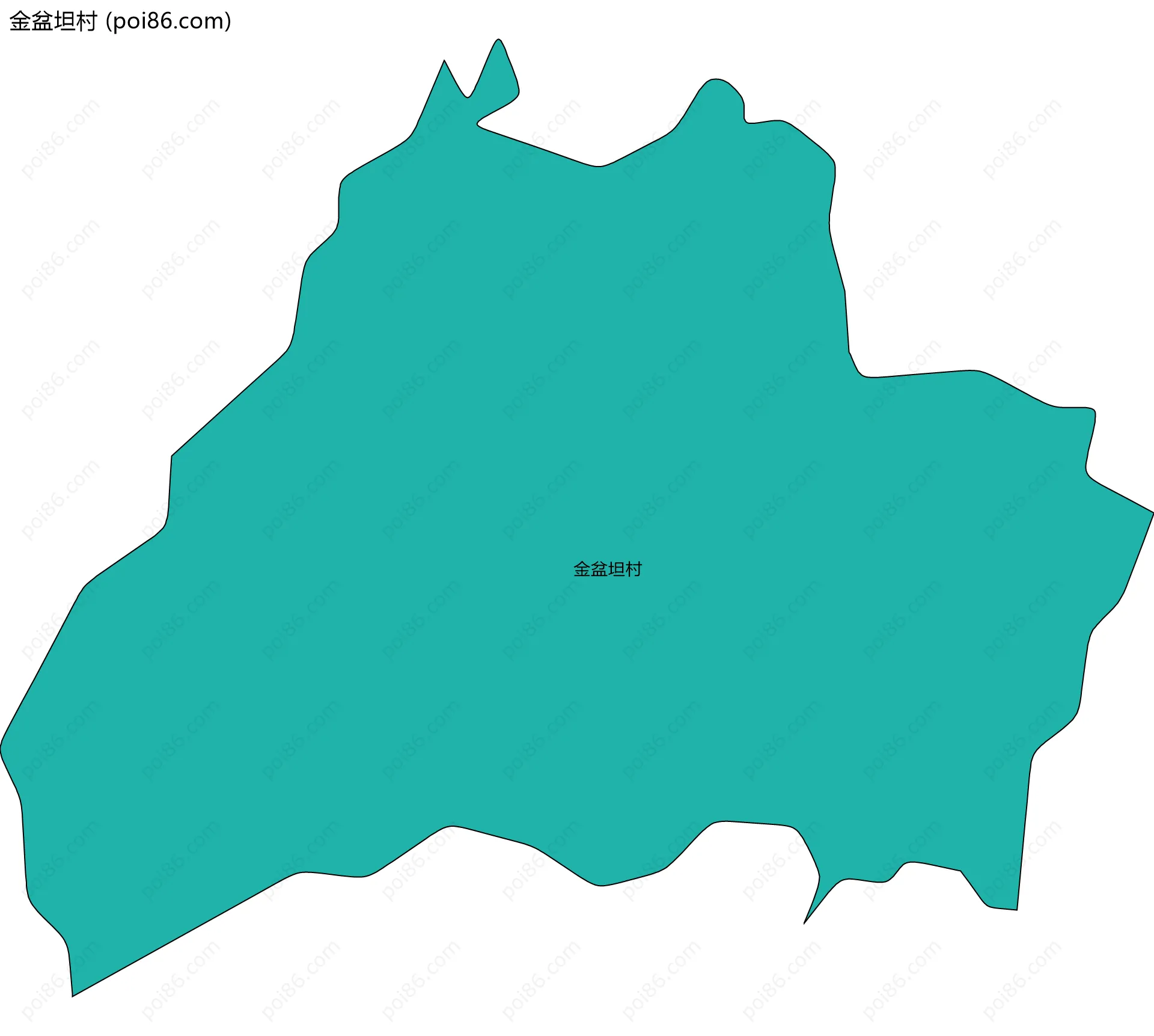 金盆坦村边界地图