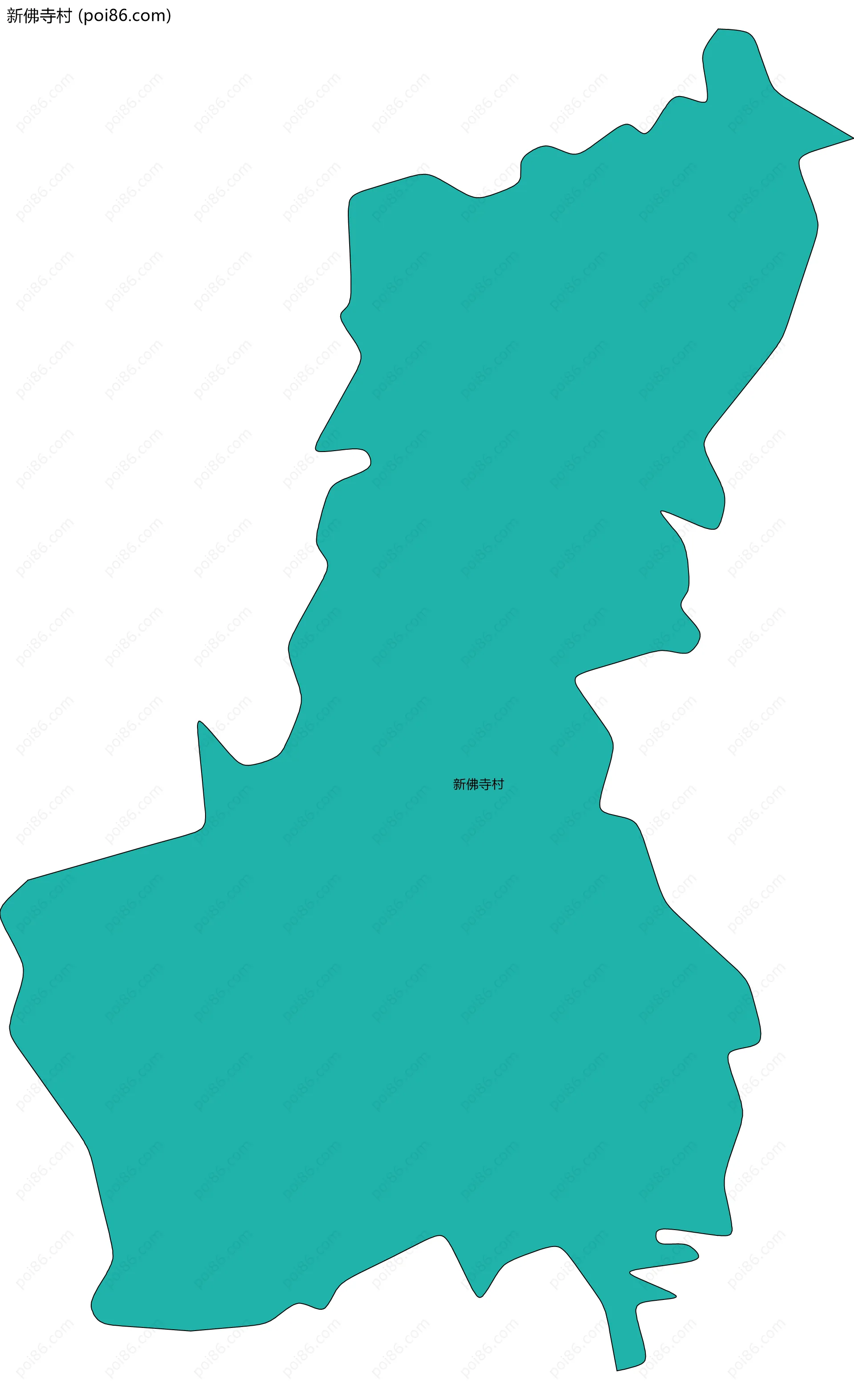 新佛寺村边界地图