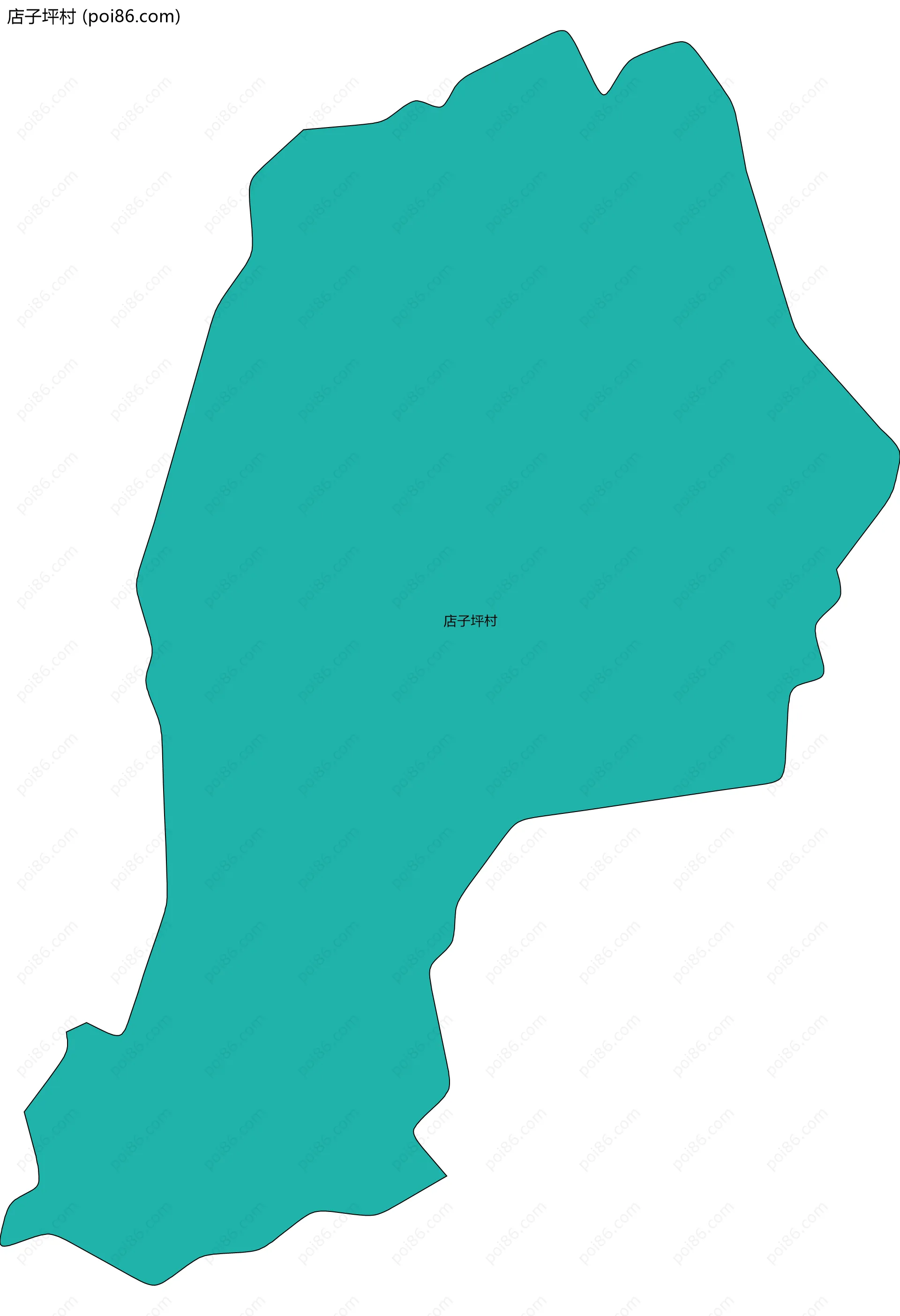 店子坪村边界地图