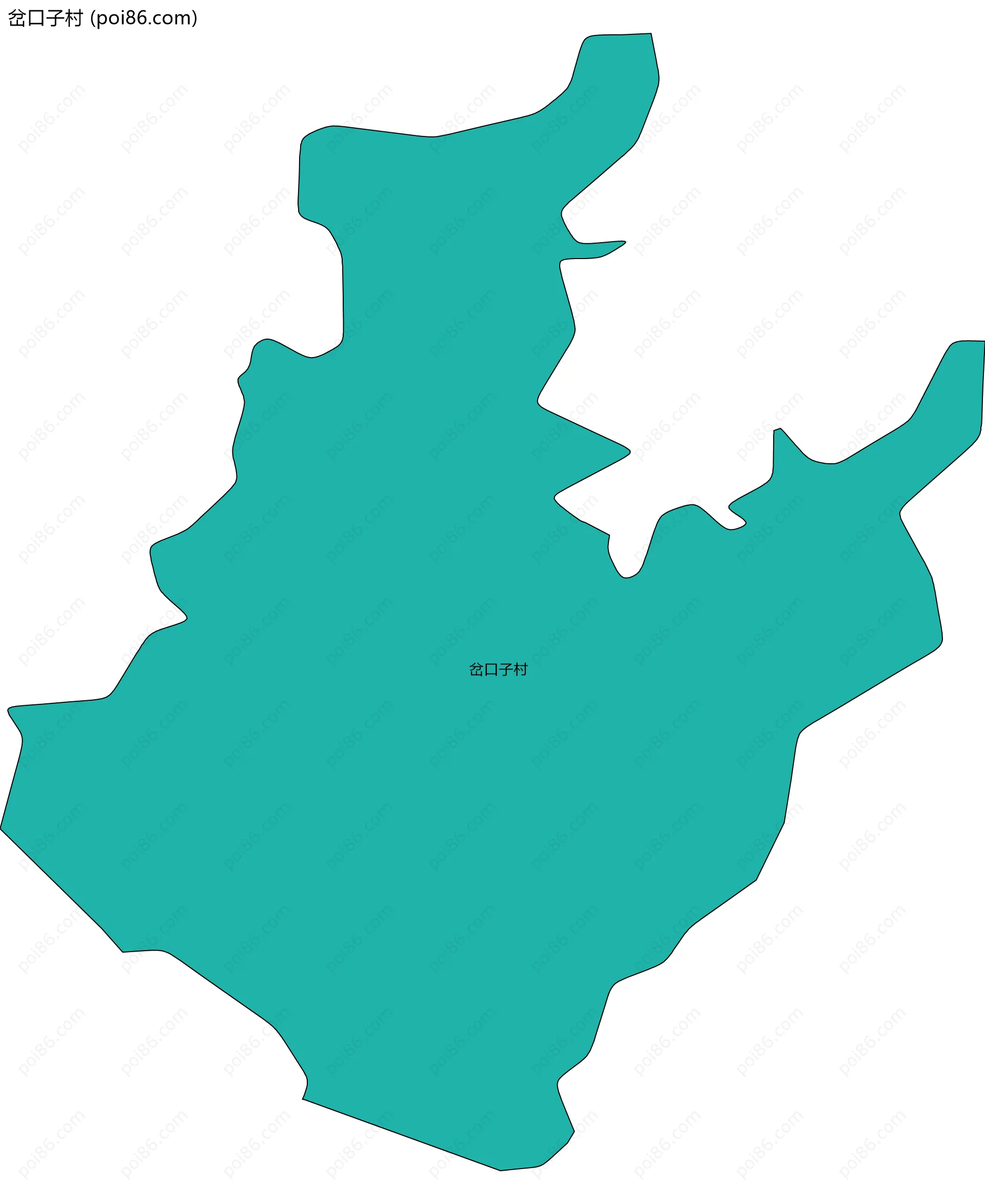 岔口子村边界地图