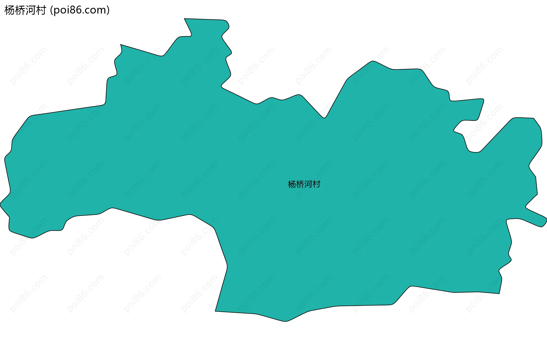 杨桥河村边界地图