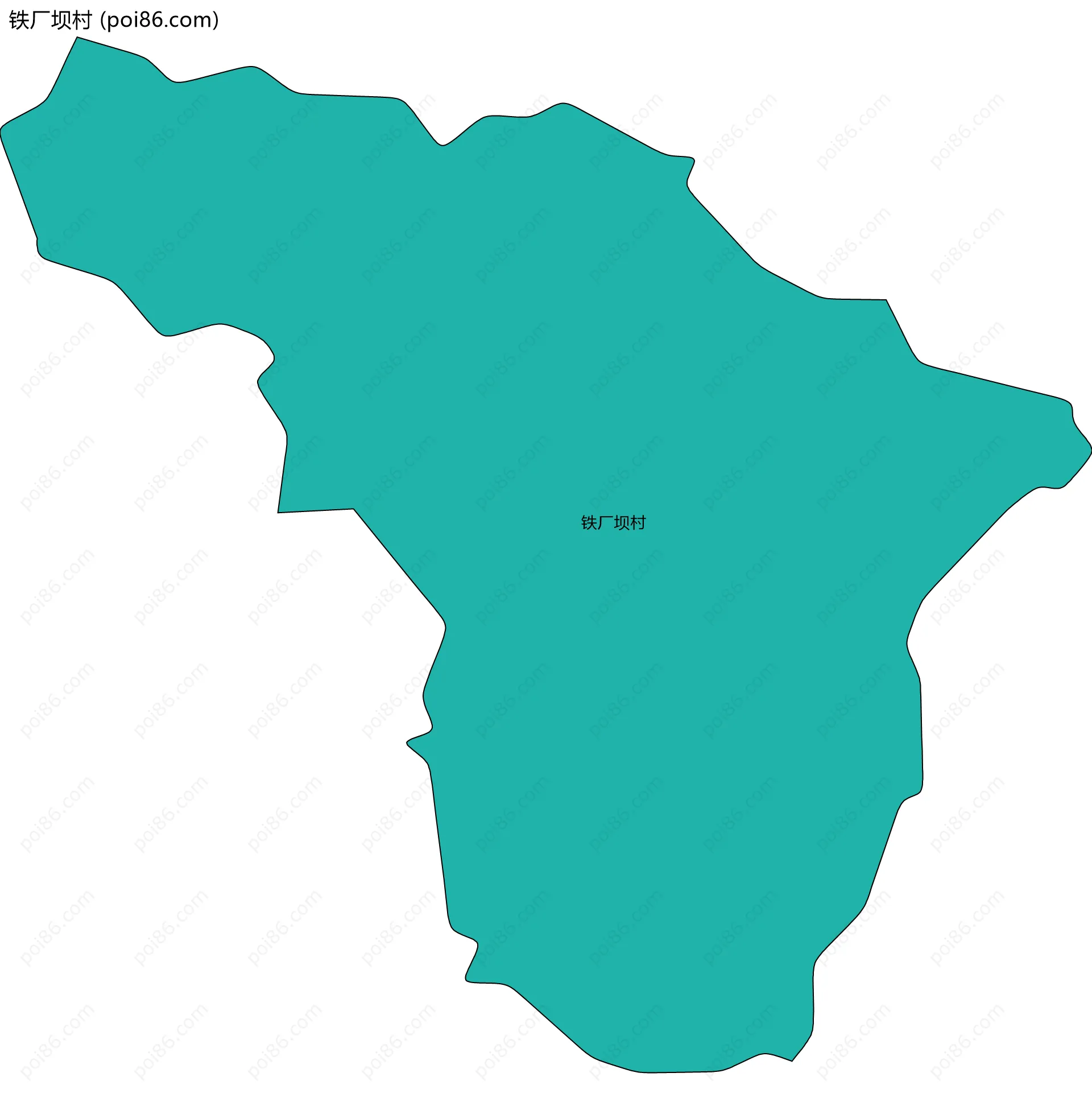 铁厂坝村边界地图