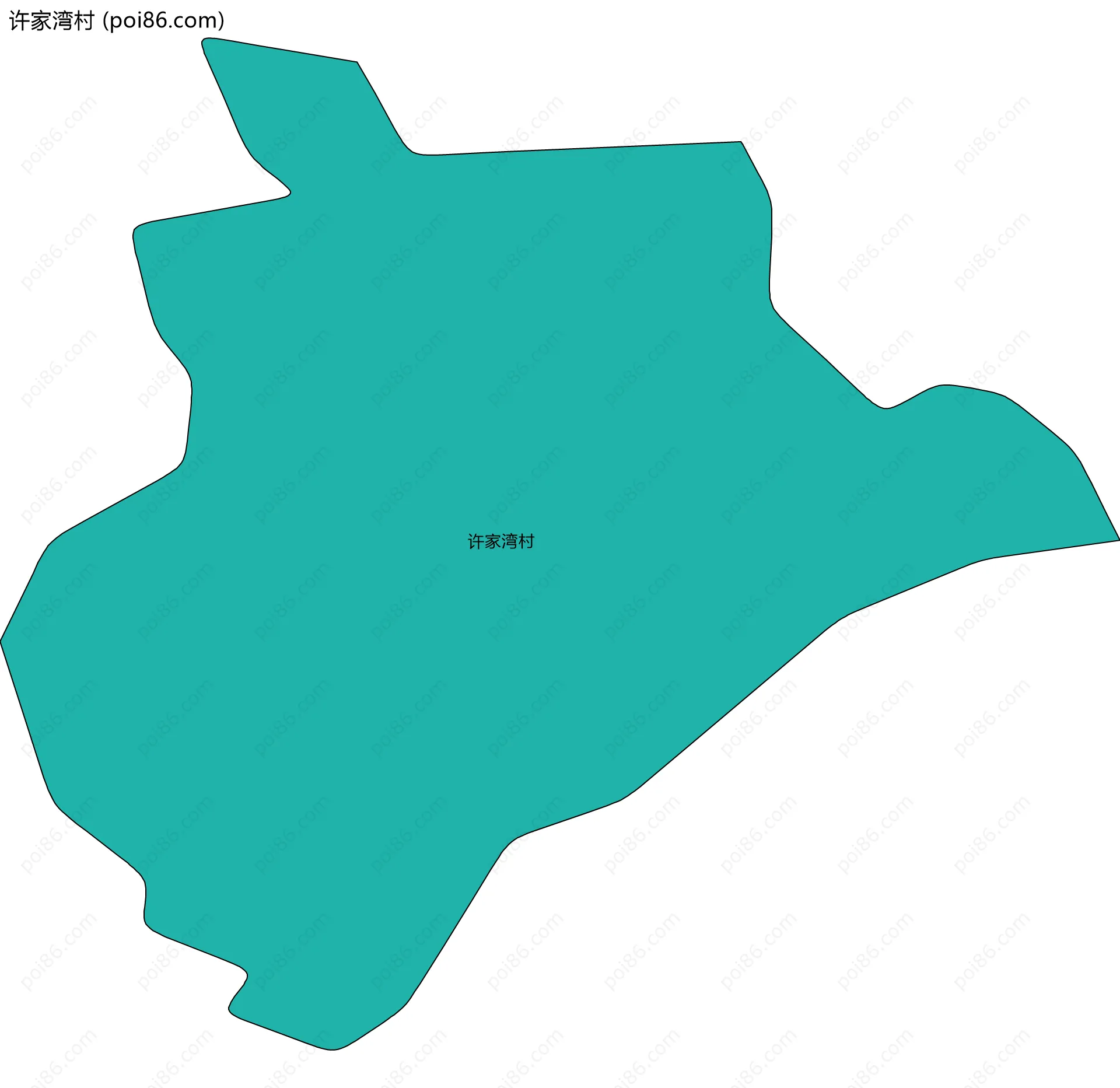 许家湾村边界地图