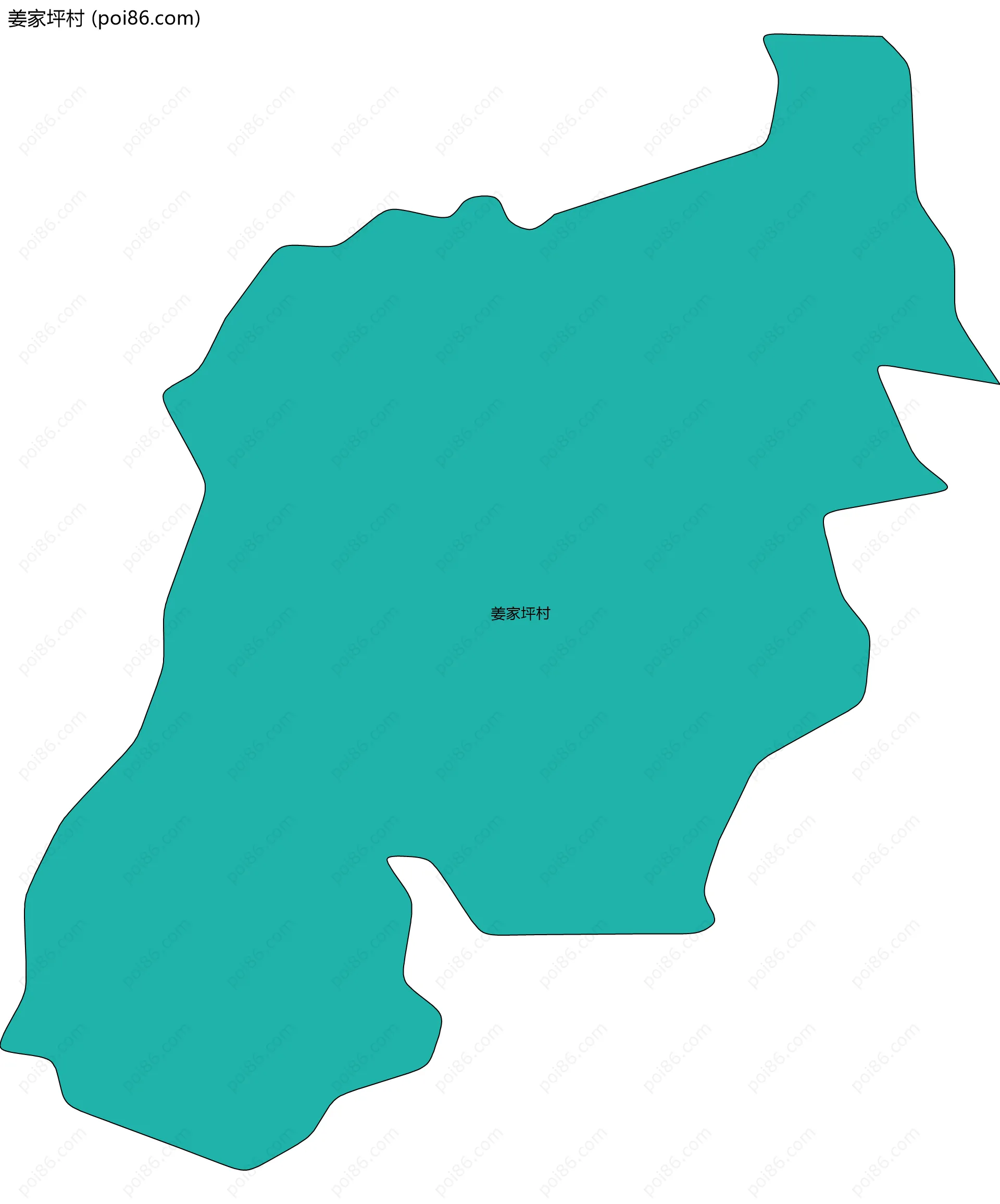 姜家坪村边界地图