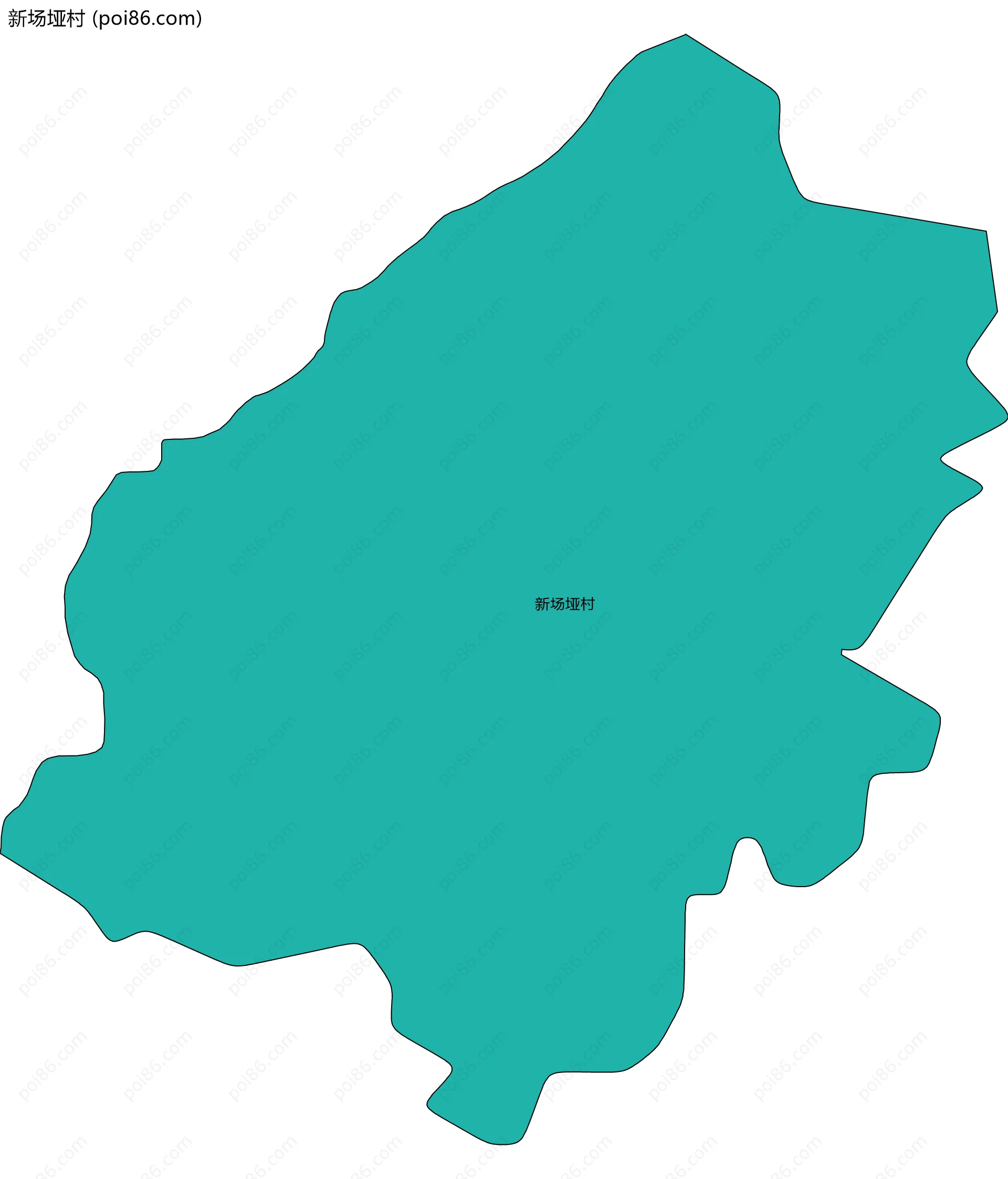 新场垭村边界地图