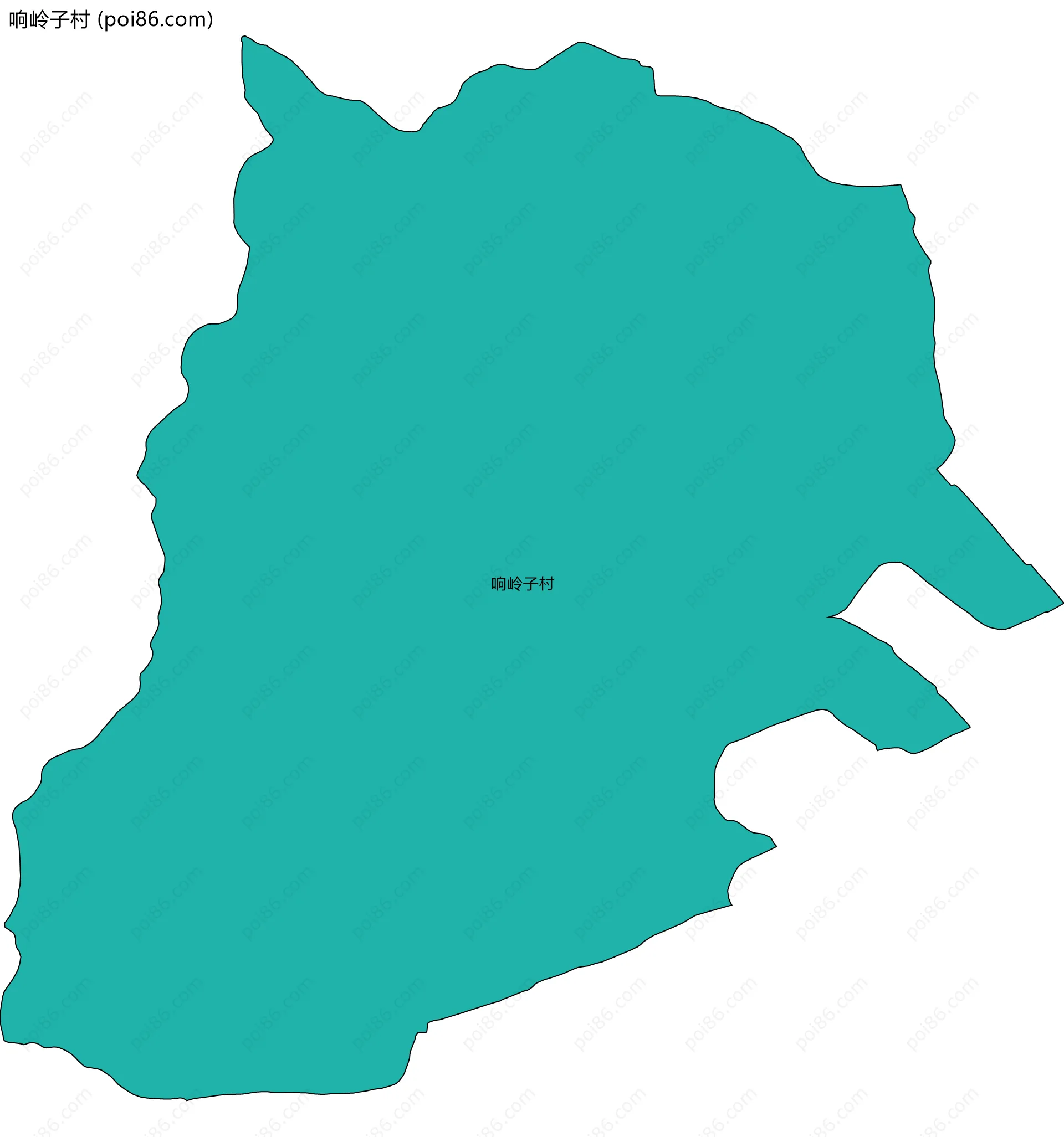 响岭子村边界地图