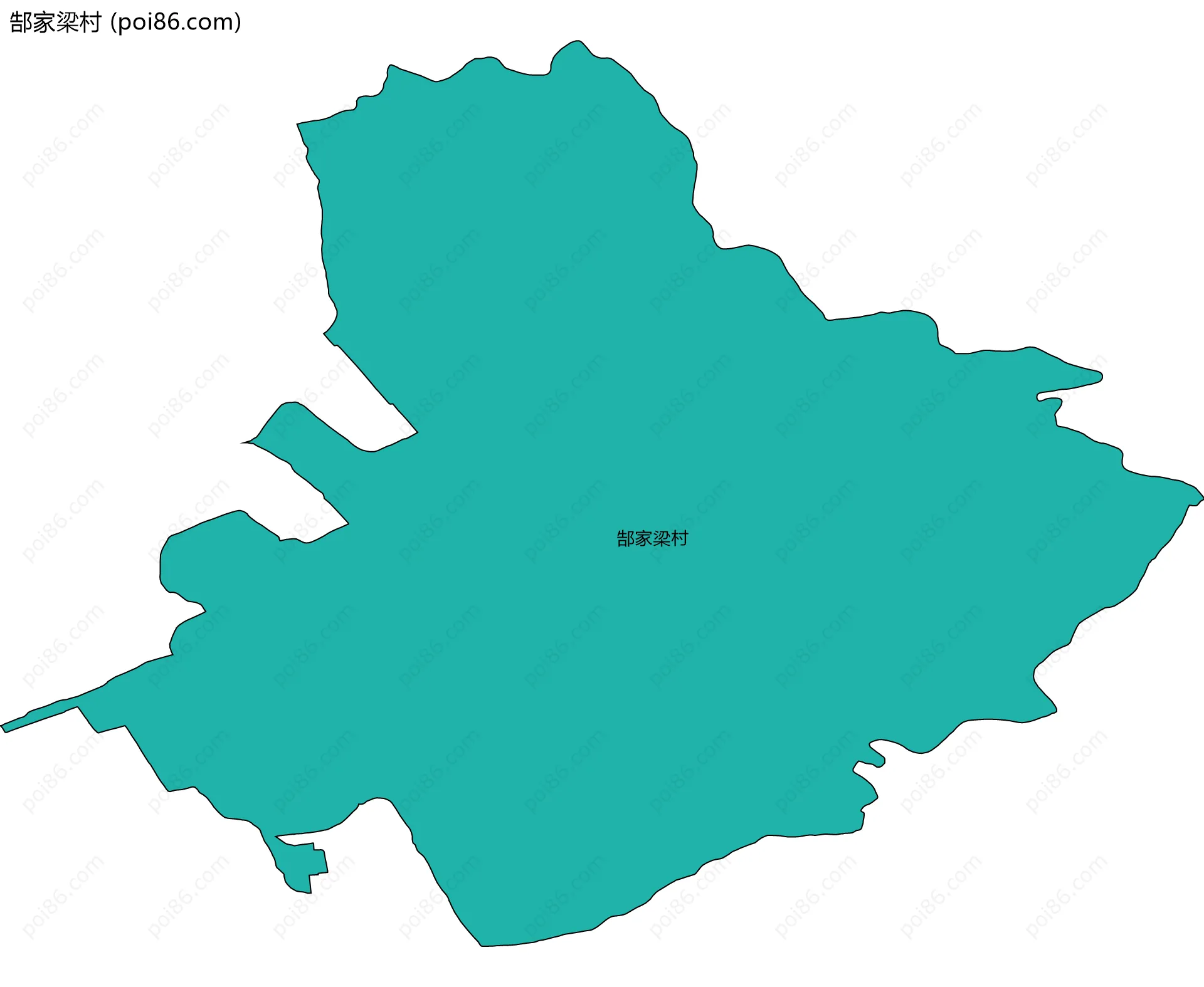 郜家梁村边界地图