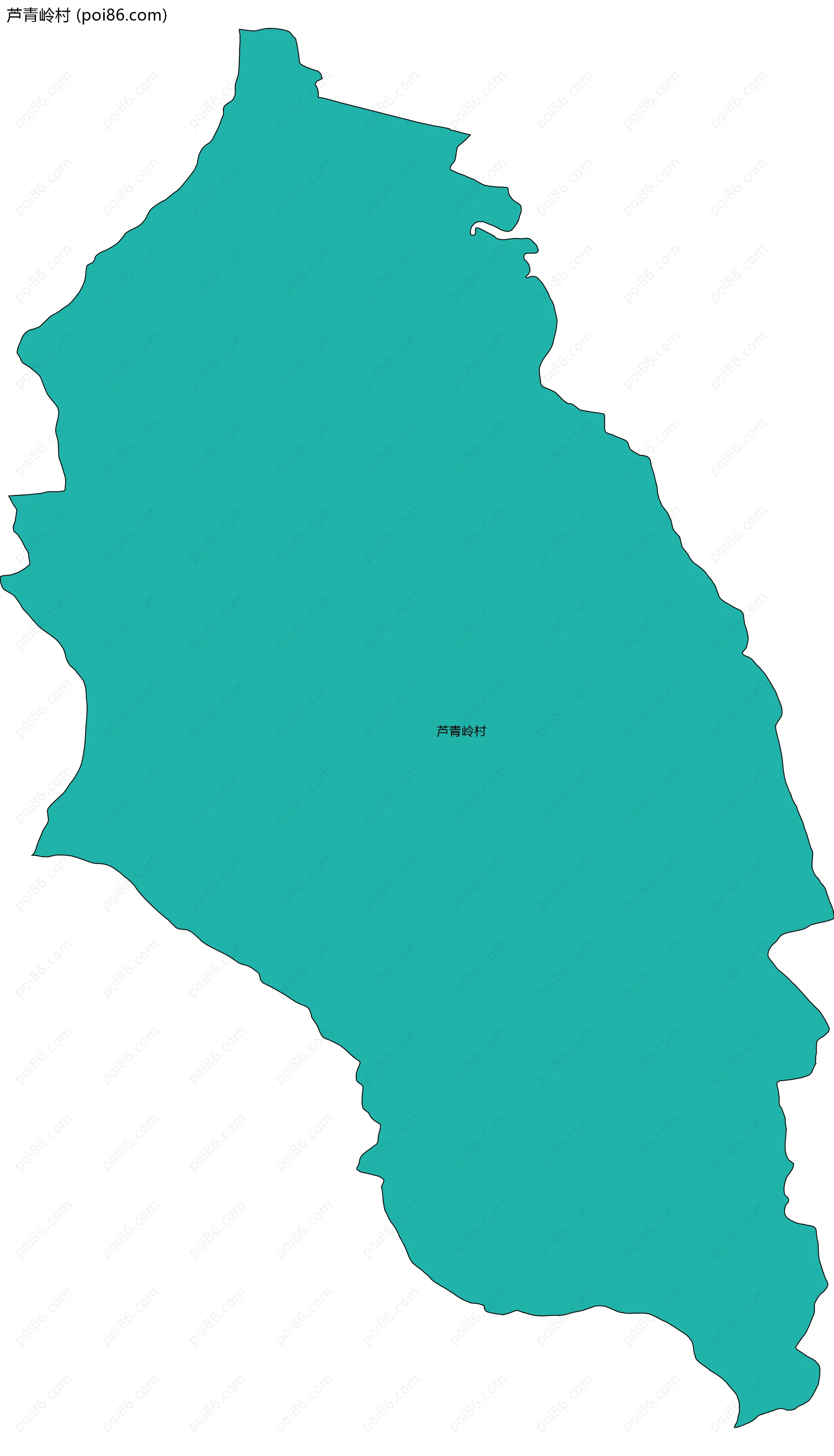 芦青岭村边界地图