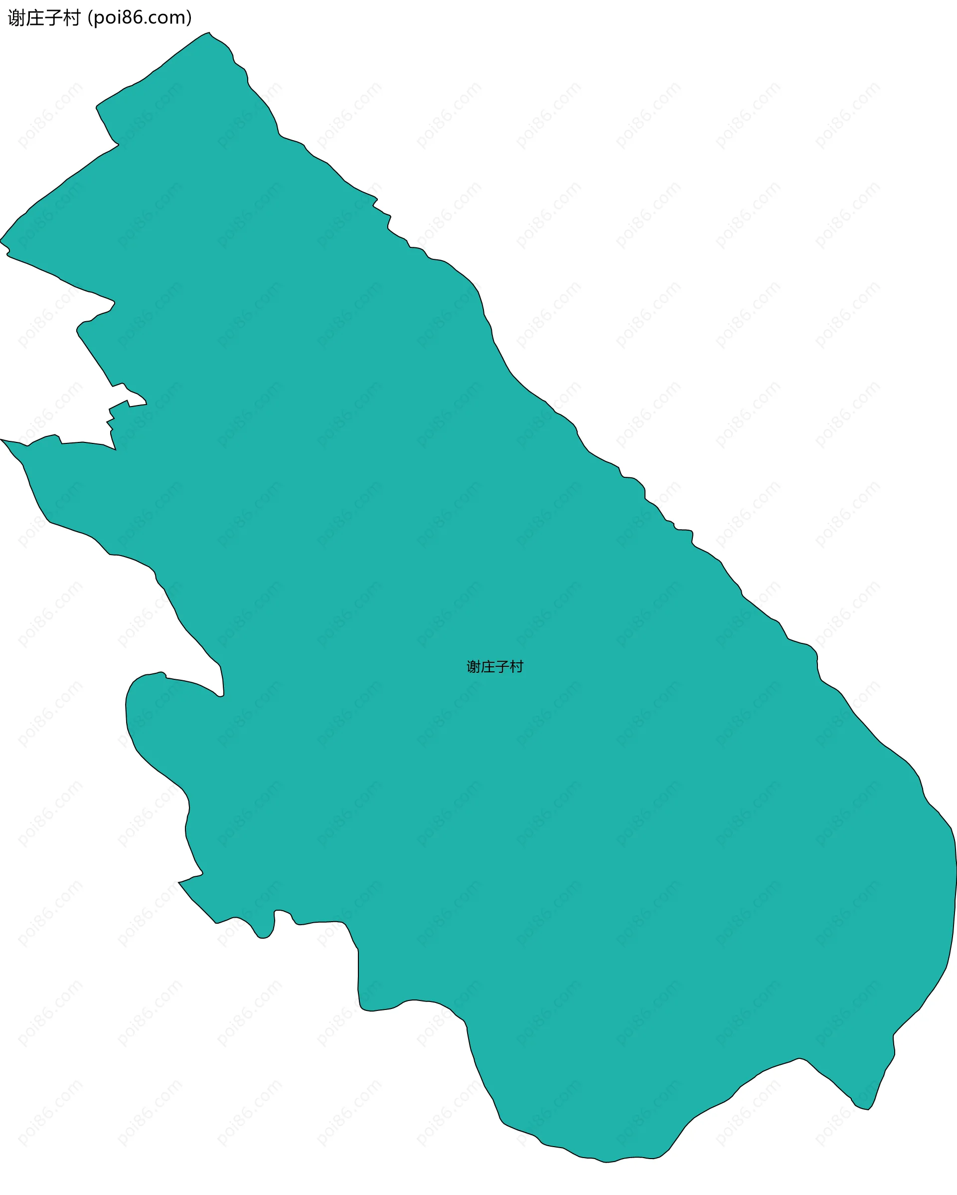 谢庄子村边界地图